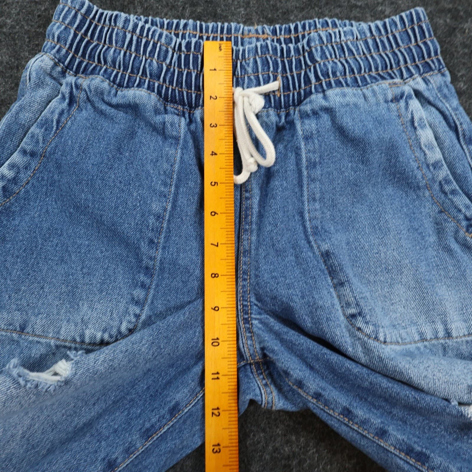 Celebrity Pink Jogger Jeans Women Small Blue Cotton Distressed Relaxed Denim - Thumbnail 5