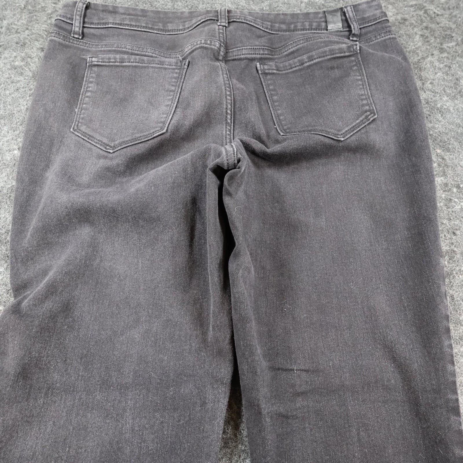 Simply Vera Vera Wang Skinny Jeans Womens 14 Black Denim Mid Rise Faded Stretch - Thumbnail 10