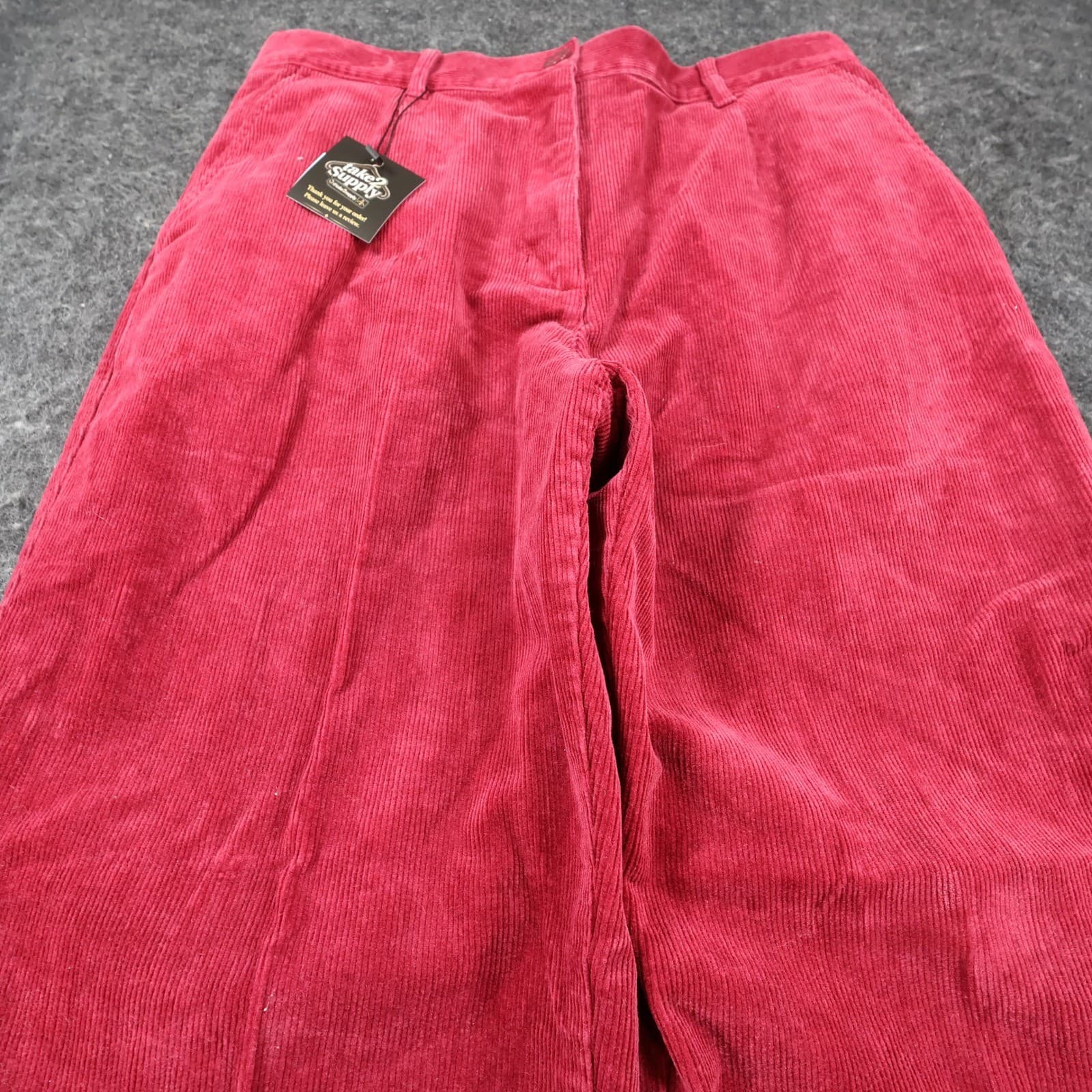 Vintage L.L.Bean Corduroy Pants Womens 12P Red Casual - Thumbnail 9