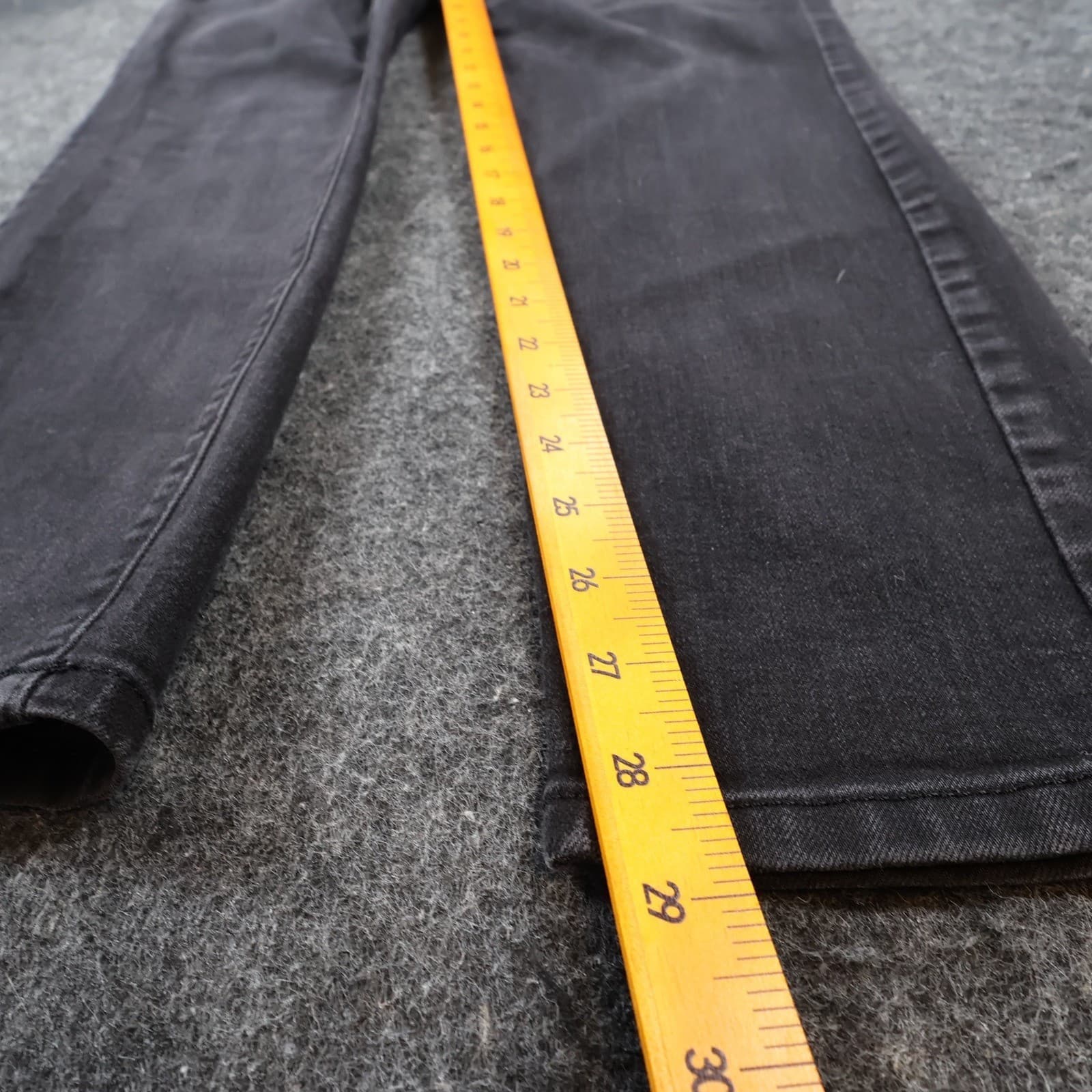 Simply Vera Vera Wang Skinny Jeans Womens 14 Black Denim Mid Rise Faded Stretch - Thumbnail 4