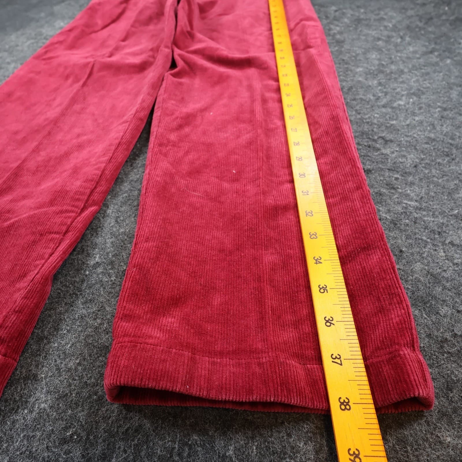 Vintage L.L.Bean Corduroy Pants Womens 12P Red Casual - Thumbnail 3