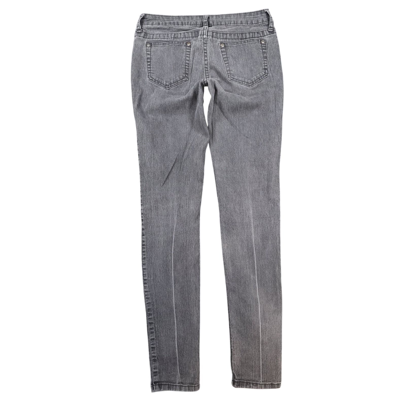 City Streets Skinny Jeans Womens 3 Gray Cotton Blend Stretch Slim Fit Denim - Thumbnail 2