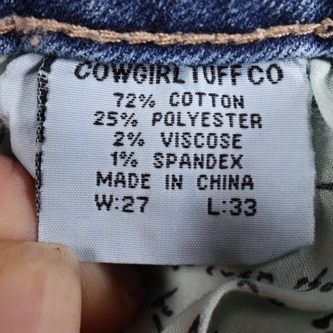 Cowgirl Tuff Co Jeans Womens 27 Blue Cotton Blend Bootcut Dimi Deluxe Western - Thumbnail 8