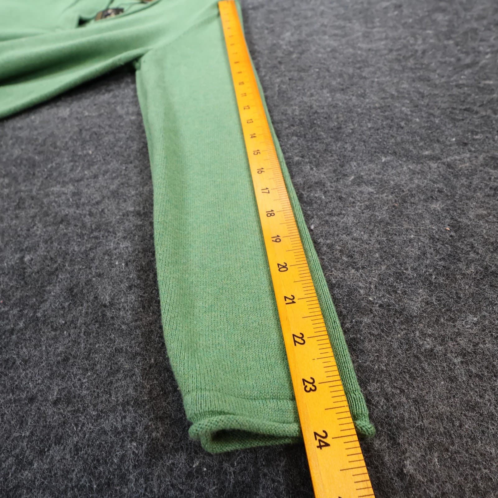 Eddie Bauer Sweater Womens L Green Cotton Blend V-Neck Knit Casual Classic - Thumbnail 4
