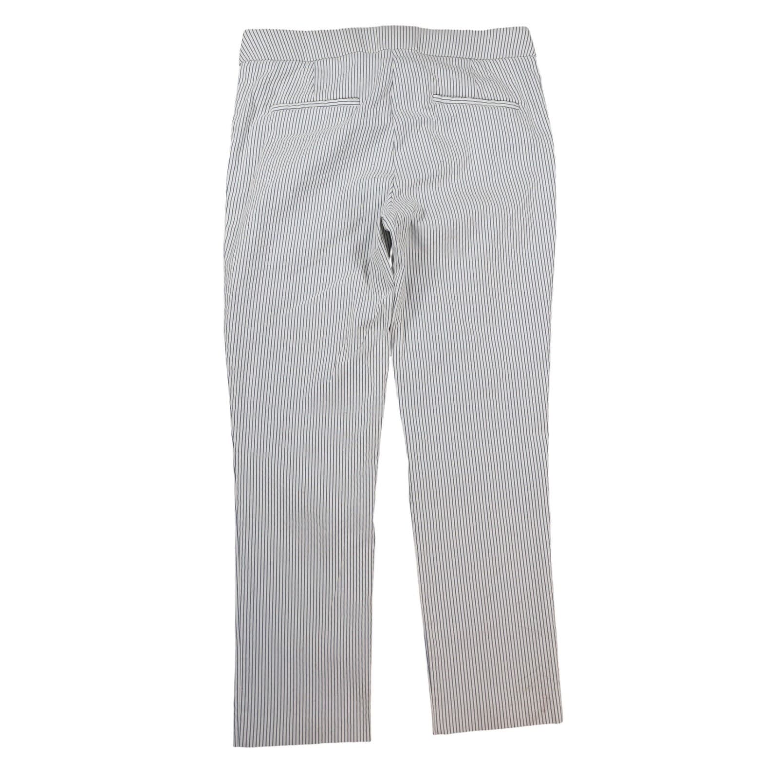 Amanda + Chelsea Dress Pants Womens 6P Blue White Pinstripe Rayon Slim Trousers - Thumbnail 2