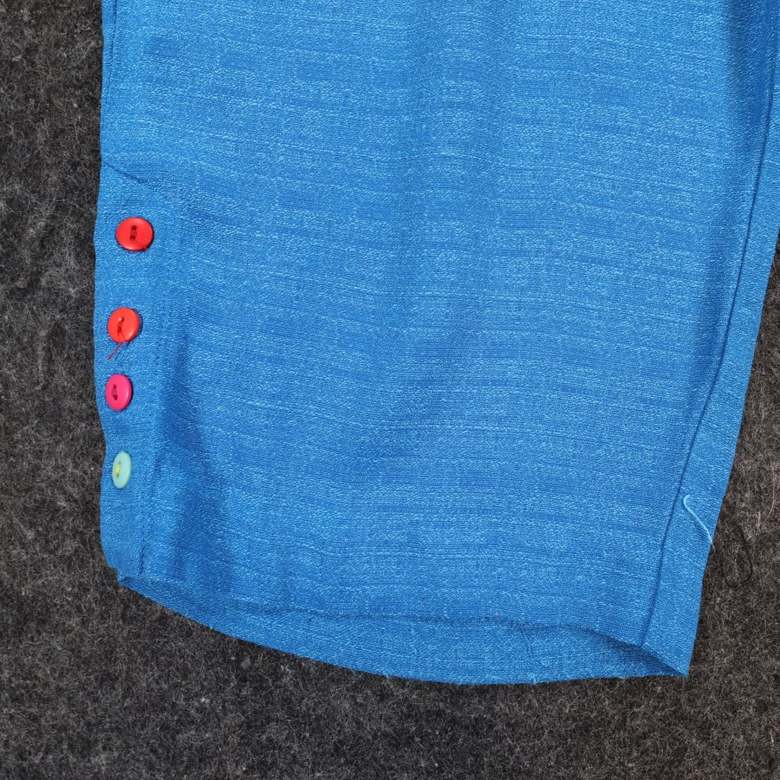 Vintage Stonebridge Crop Pants Womens L Blue Relaxed Button Hem Coastal - Thumbnail 11
