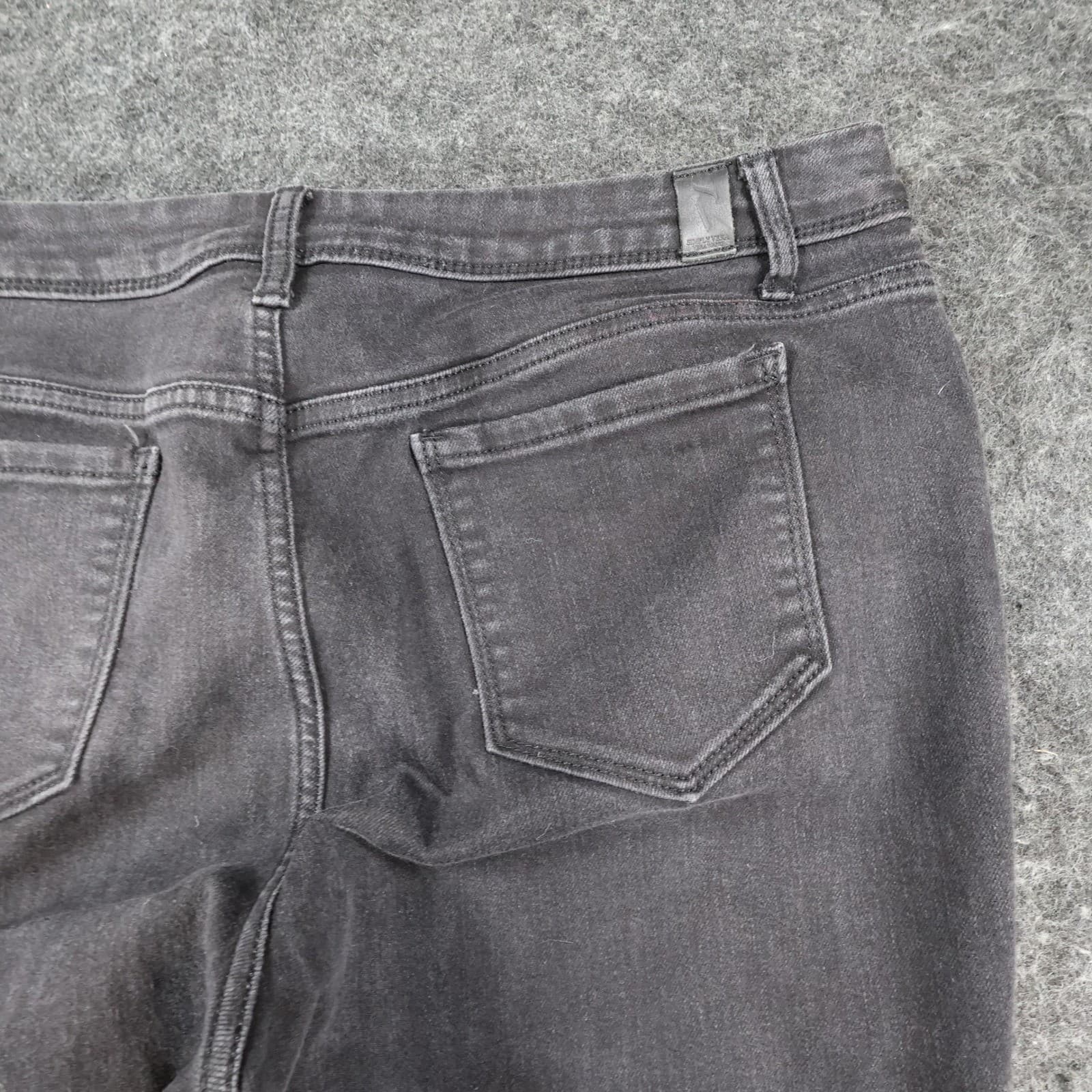 Simply Vera Vera Wang Skinny Jeans Womens 14 Black Denim Mid Rise Faded Stretch - Thumbnail 12