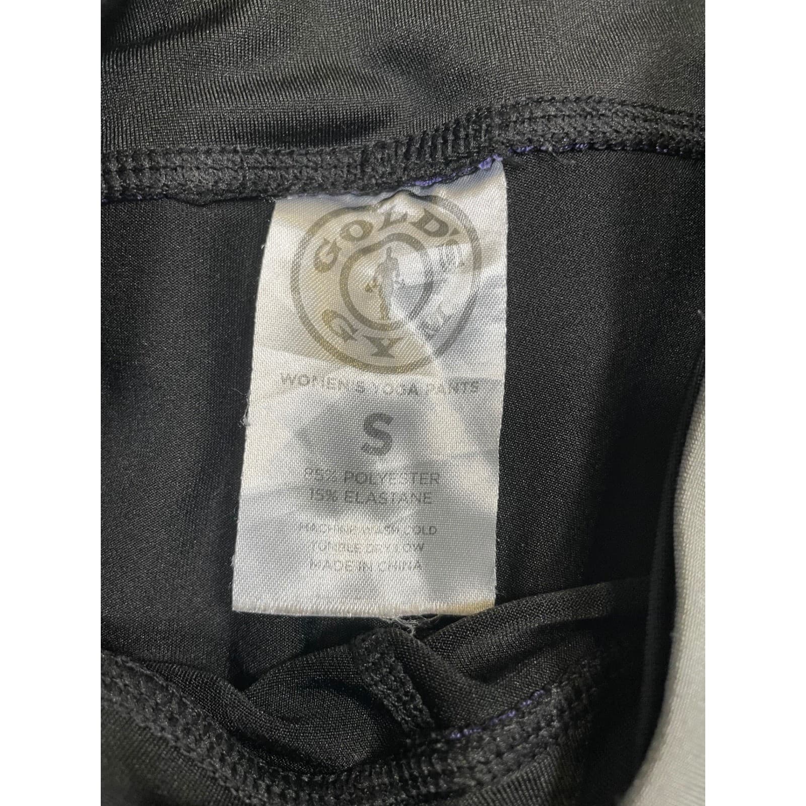Golds Gym GGX Yoga Pants Women Small Black Purple Capri Leggings - Thumbnail 4