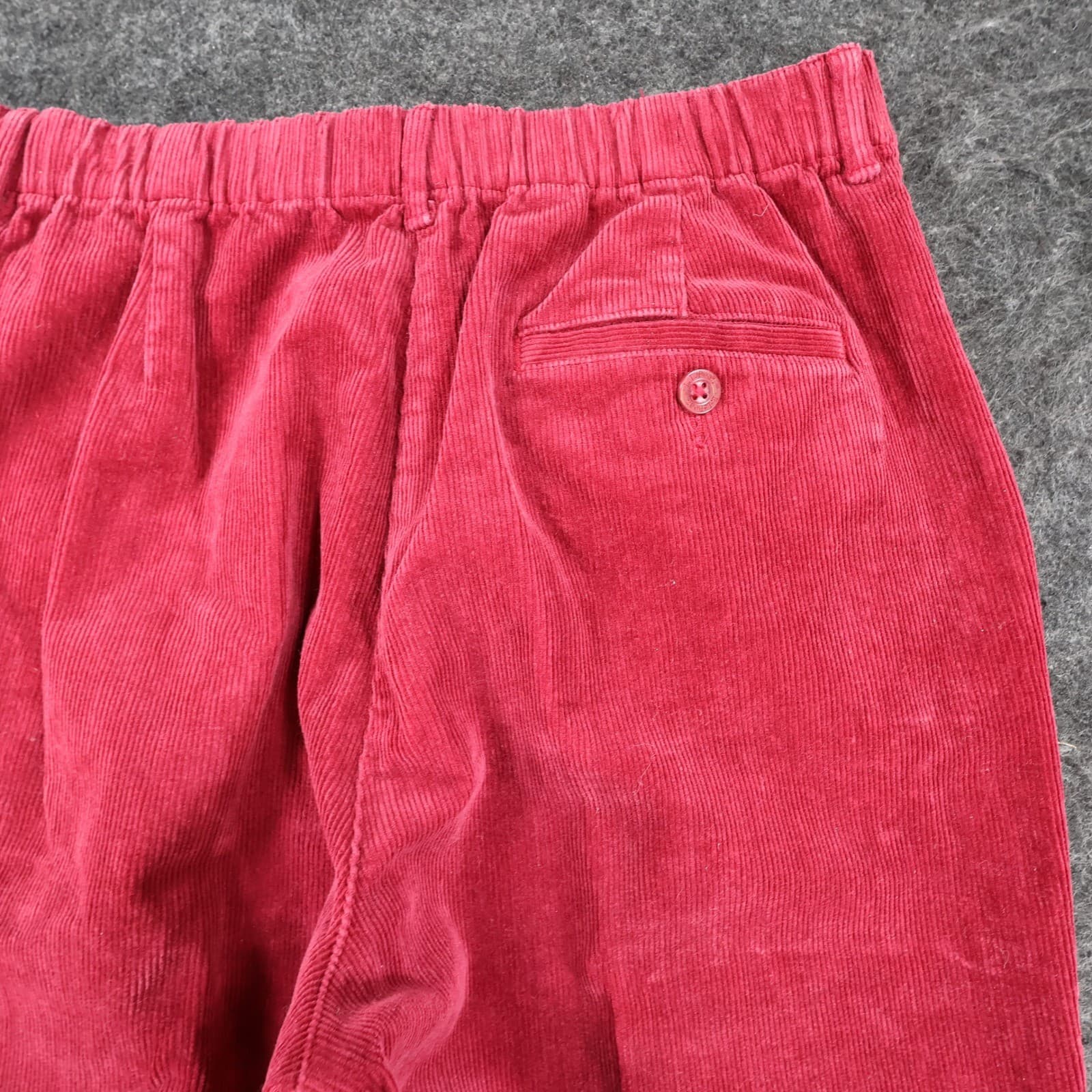 Vintage L.L.Bean Corduroy Pants Womens 12P Red Casual - Thumbnail 12