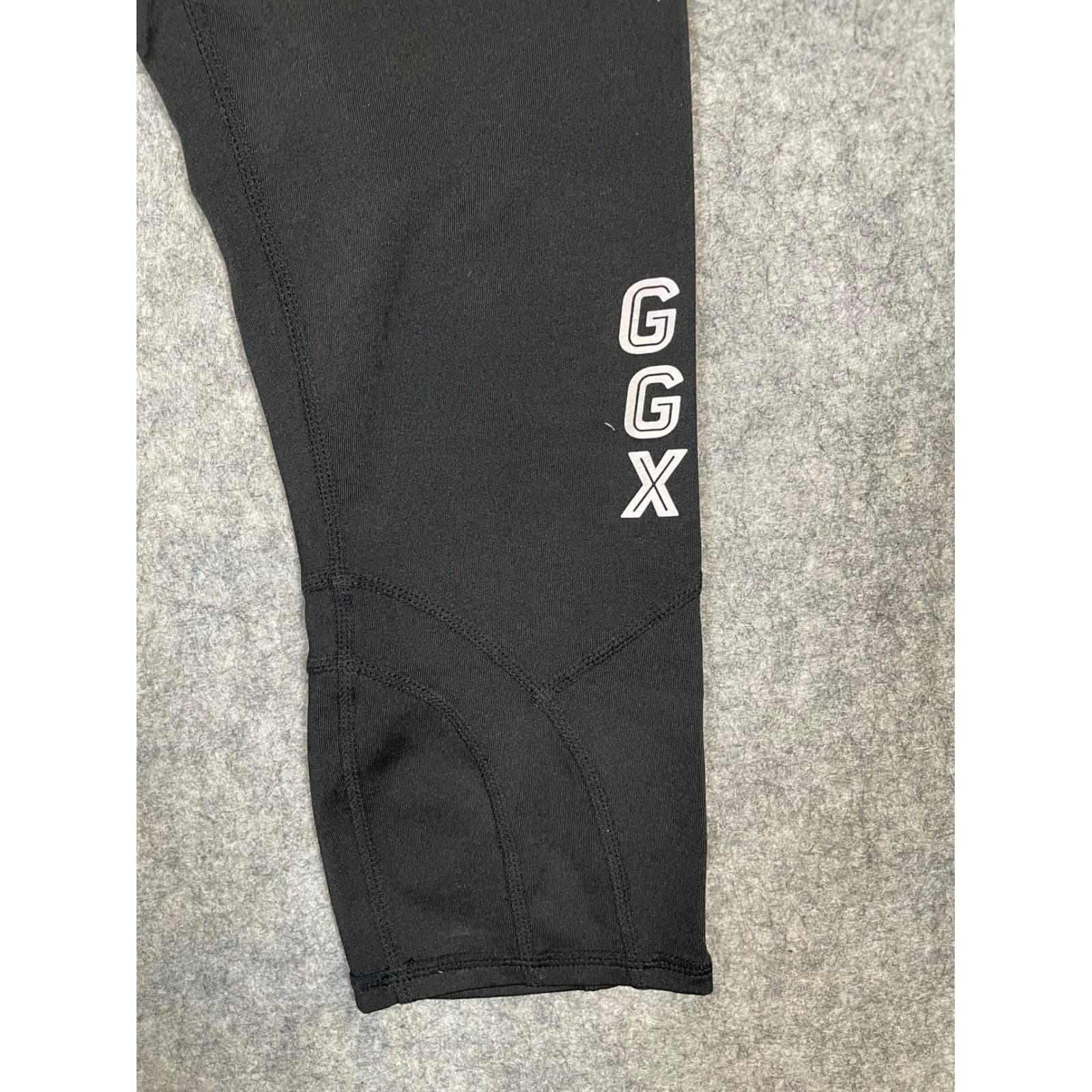 Golds Gym GGX Yoga Pants Women Small Black Purple Capri Leggings - Thumbnail 3