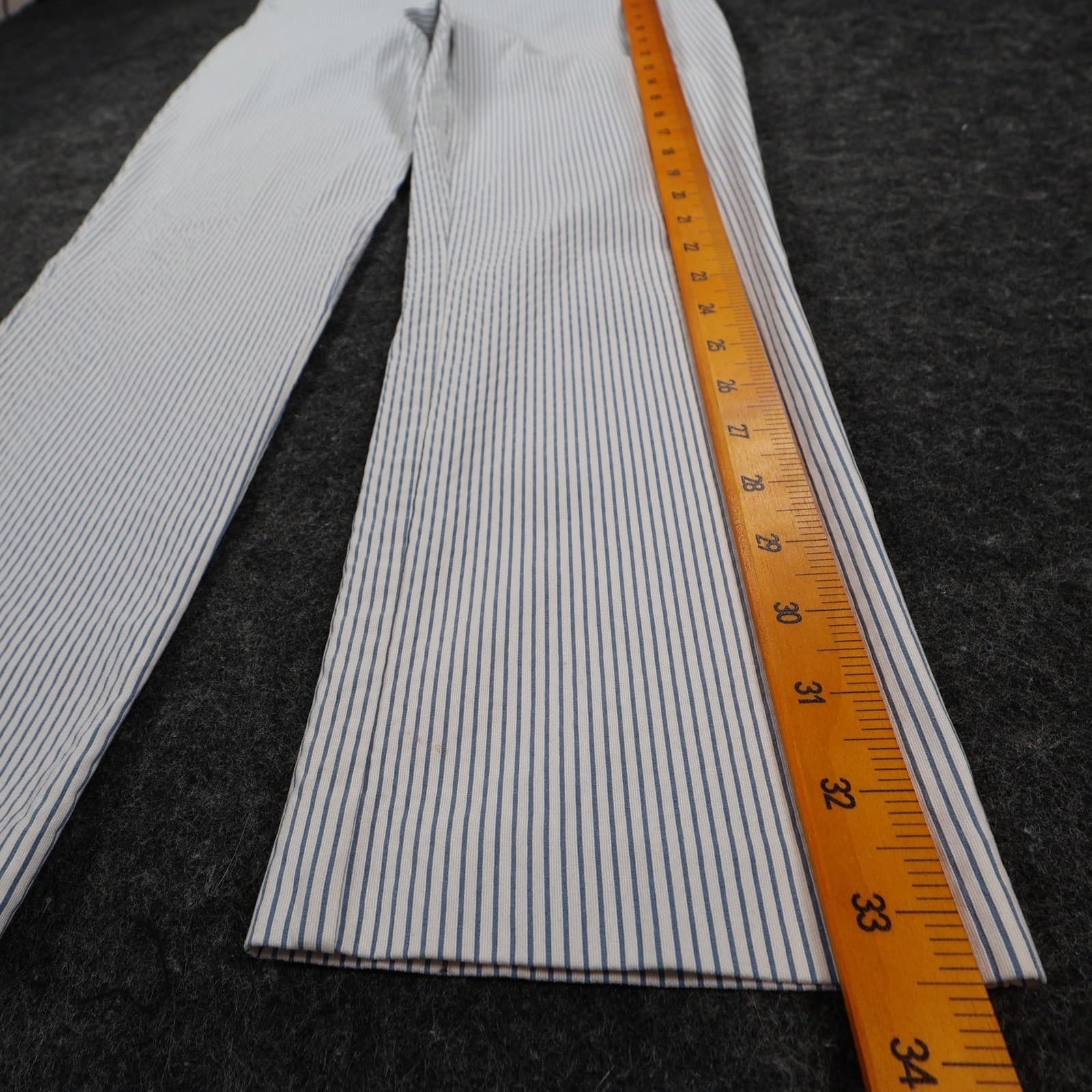 Amanda + Chelsea Dress Pants Womens 6P Blue White Pinstripe Rayon Slim Trousers - Thumbnail 3