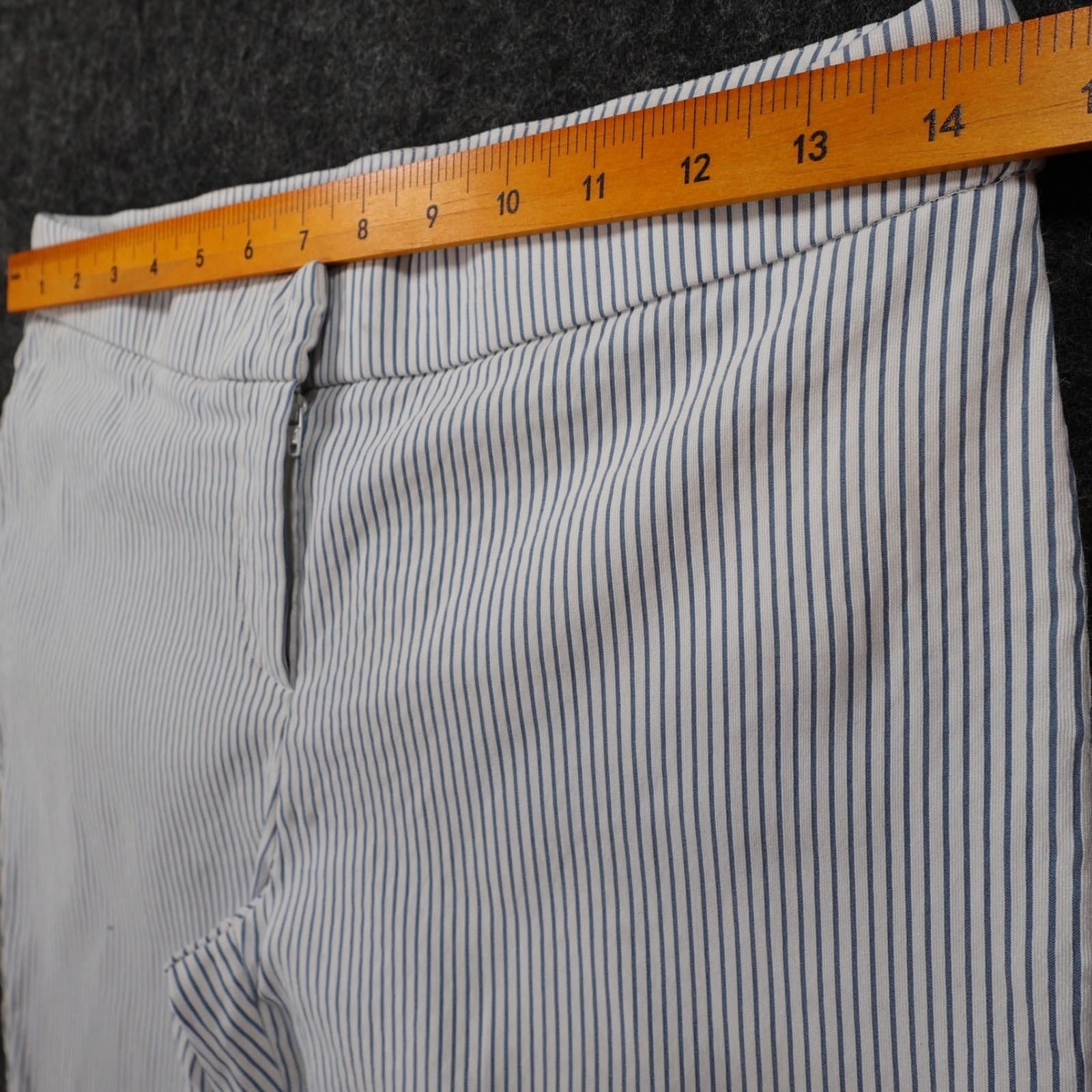Amanda + Chelsea Dress Pants Womens 6P Blue White Pinstripe Rayon Slim Trousers - Thumbnail 5