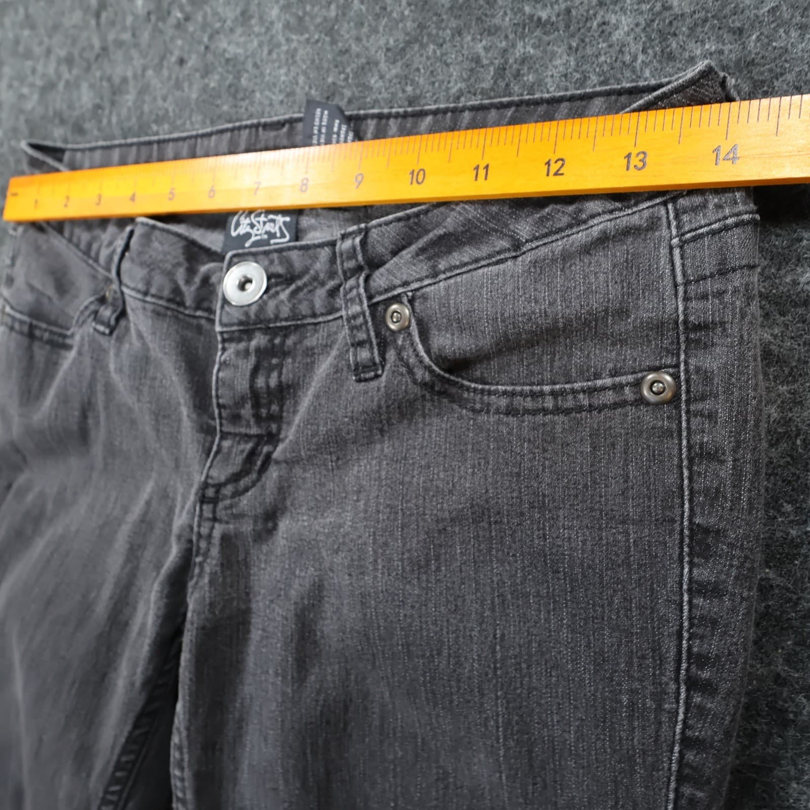 City Streets Skinny Jeans Womens 3 Gray Cotton Blend Stretch Slim Fit Denim - Thumbnail 6