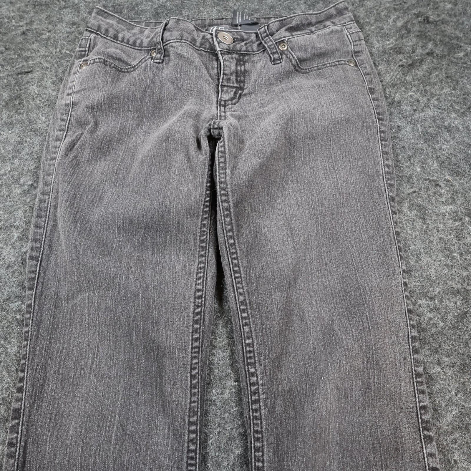 City Streets Skinny Jeans Womens 3 Gray Cotton Blend Stretch Slim Fit Denim - Thumbnail 9