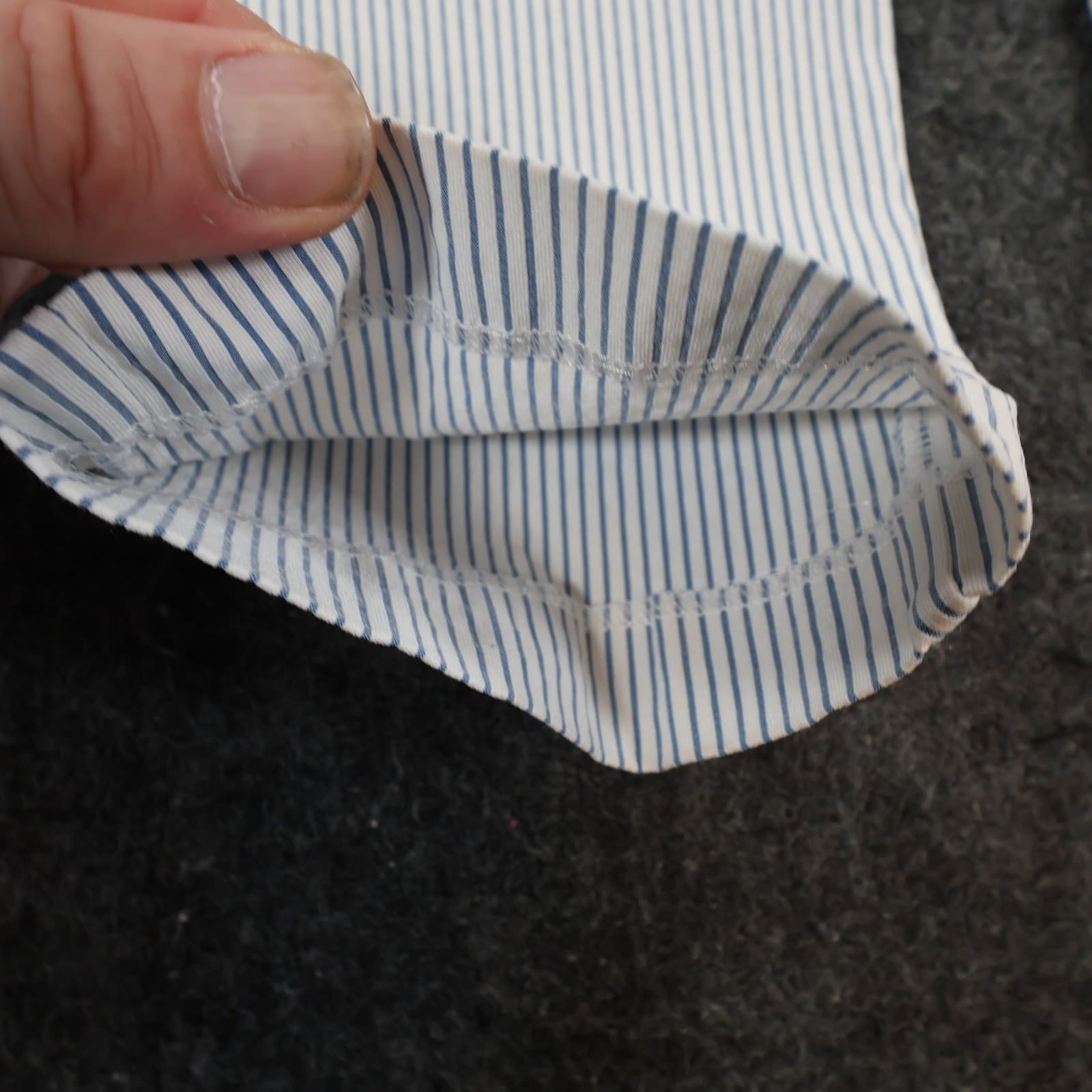 Amanda + Chelsea Dress Pants Womens 6P Blue White Pinstripe Rayon Slim Trousers - Thumbnail 12