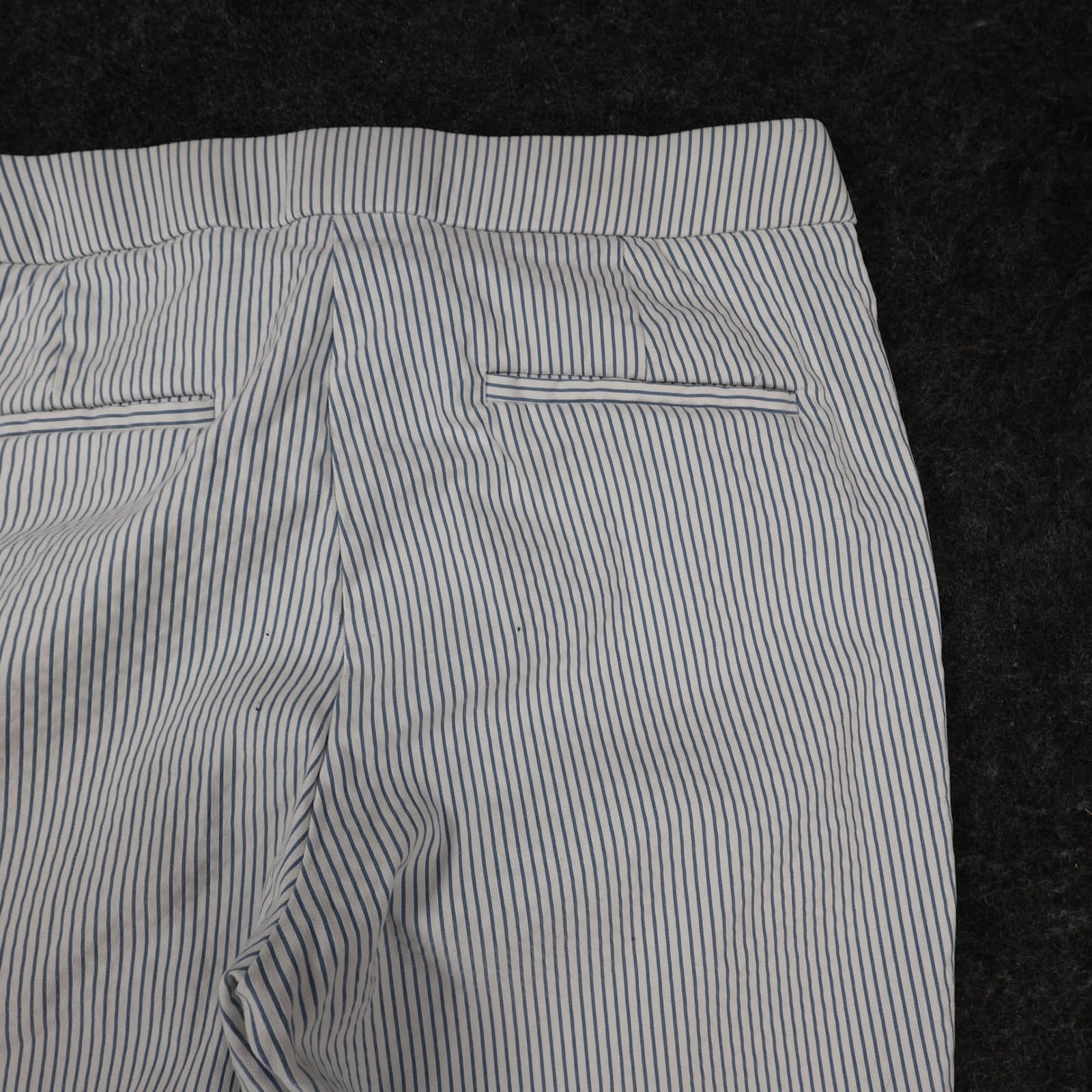 Amanda + Chelsea Dress Pants Womens 6P Blue White Pinstripe Rayon Slim Trousers - Thumbnail 14