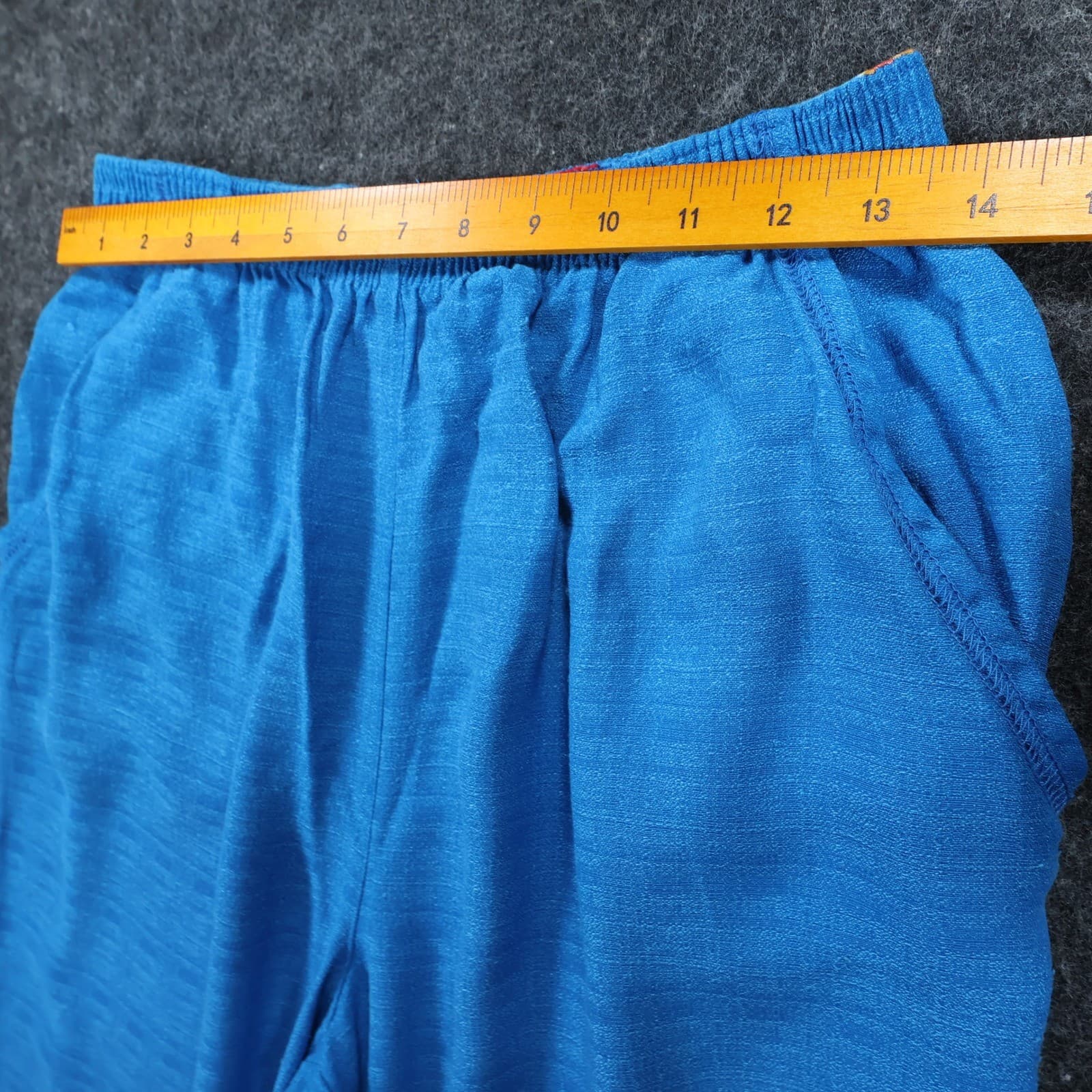 Vintage Stonebridge Crop Pants Womens L Blue Relaxed Button Hem Coastal - Thumbnail 6