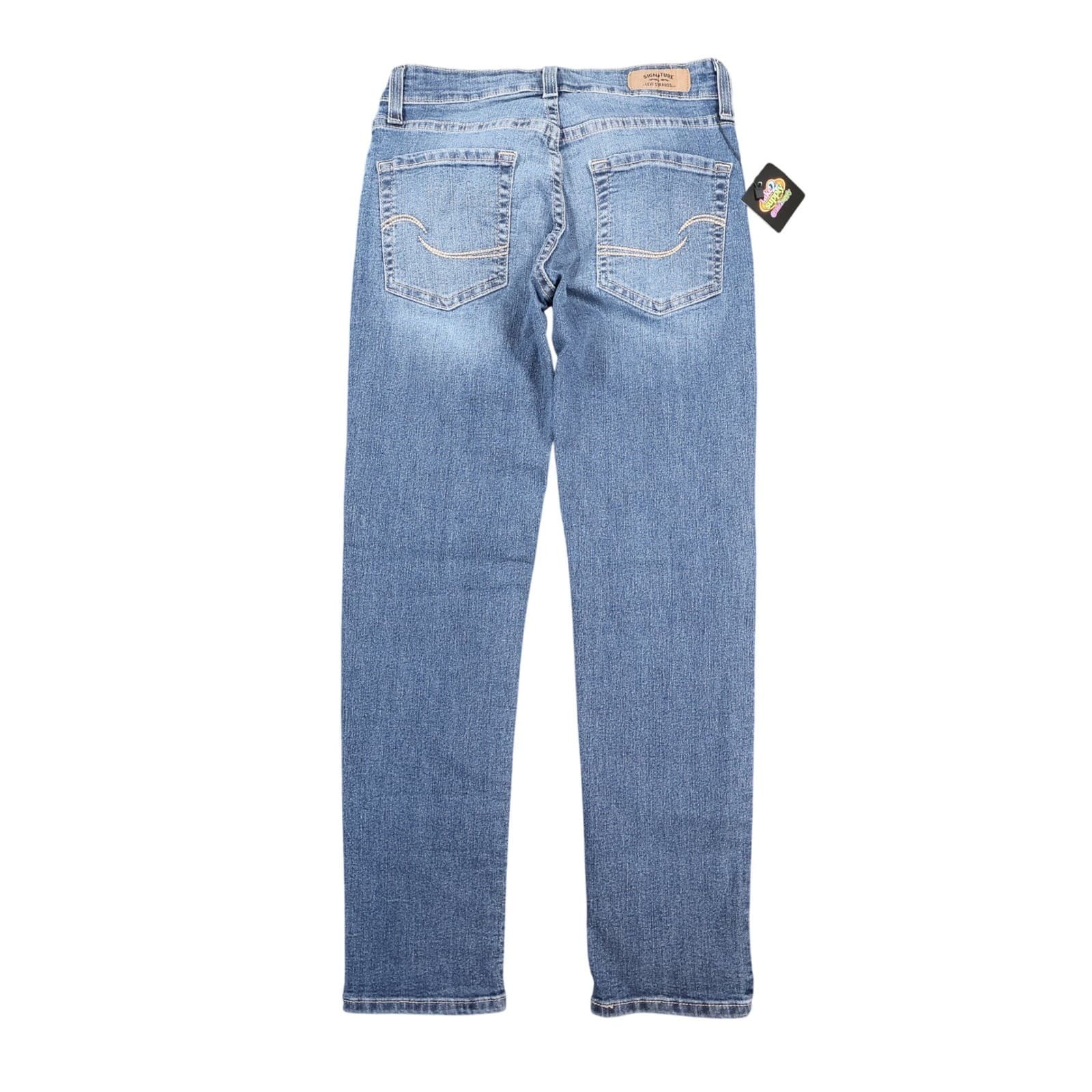 Signature by Levi Strauss Jeans Womens 4 Blue Cotton Modern Slim Cuffed Stretch - Thumbnail 2