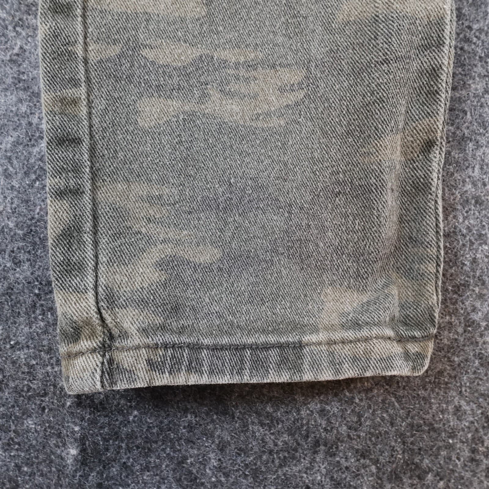 Waimea Biker Jeans Mens 34 Green Cotton Spandex Skinny Fit Camo Distressed Moto - Thumbnail 13