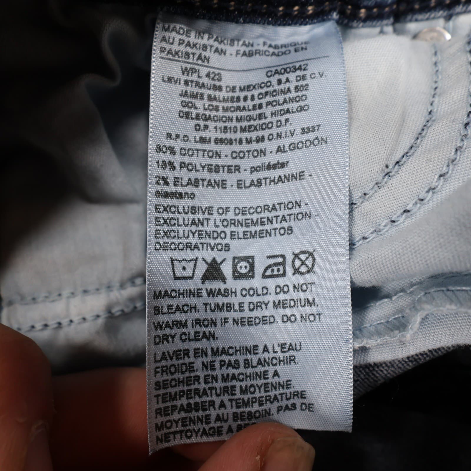 Signature by Levi Strauss Jeans Womens 4 Blue Cotton Modern Slim Cuffed Stretch - Thumbnail 9