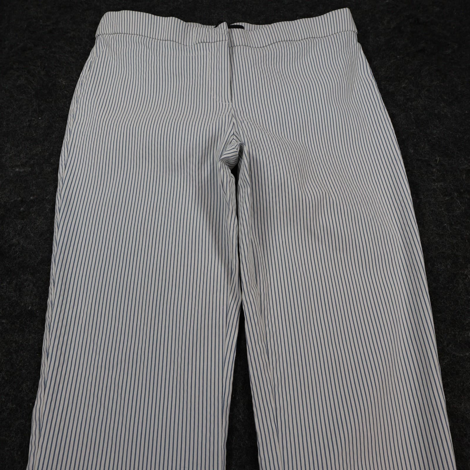 Amanda + Chelsea Dress Pants Womens 6P Blue White Pinstripe Rayon Slim Trousers - Thumbnail 9