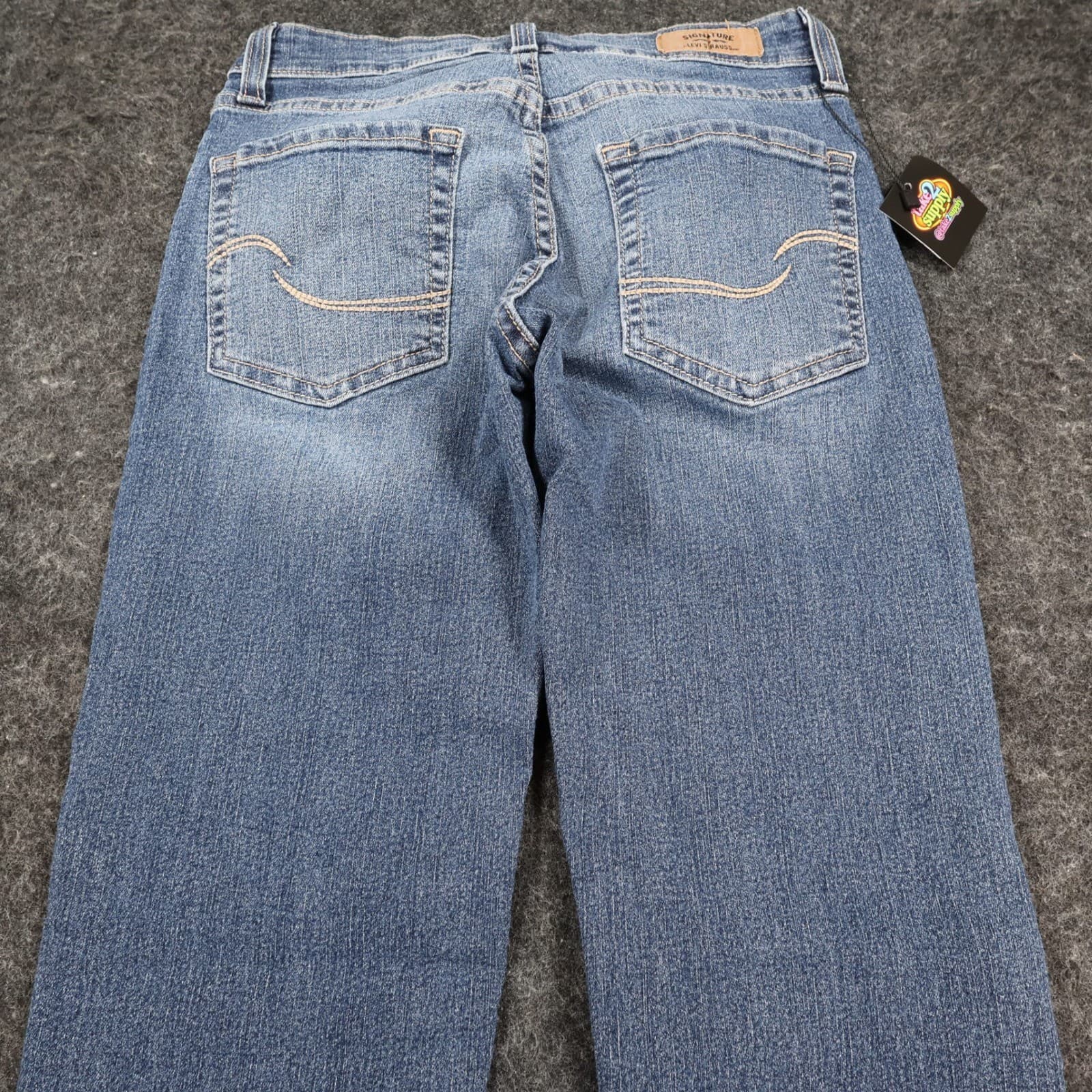 Signature by Levi Strauss Jeans Womens 4 Blue Cotton Modern Slim Cuffed Stretch - Thumbnail 11