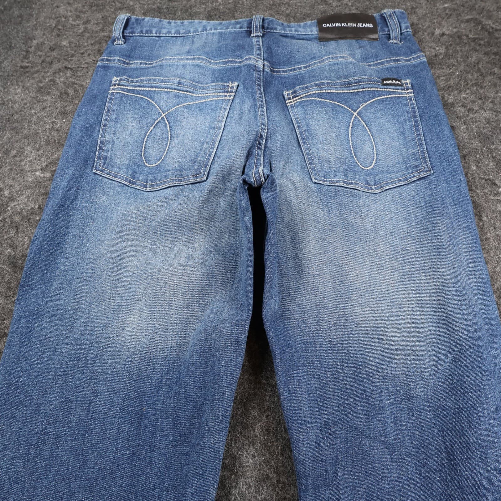 Calvin Klein Jeans Skinny Boys 20 Blue Cotton Blend Stretch Denim Casual - Thumbnail 10