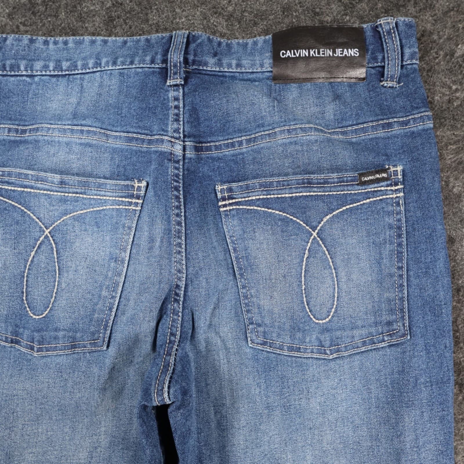 Calvin Klein Jeans Skinny Boys 20 Blue Cotton Blend Stretch Denim Casual - Thumbnail 12