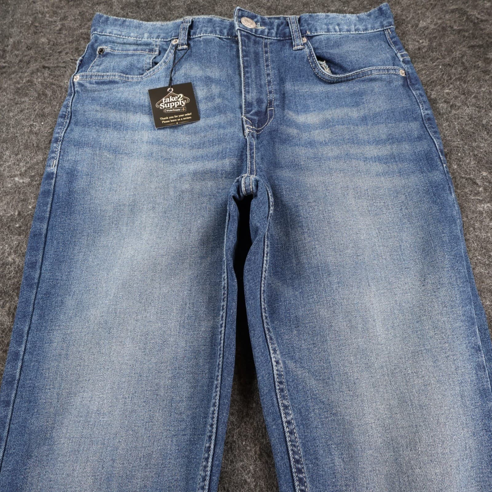 Calvin Klein Jeans Skinny Boys 20 Blue Cotton Blend Stretch Denim Casual - Thumbnail 9