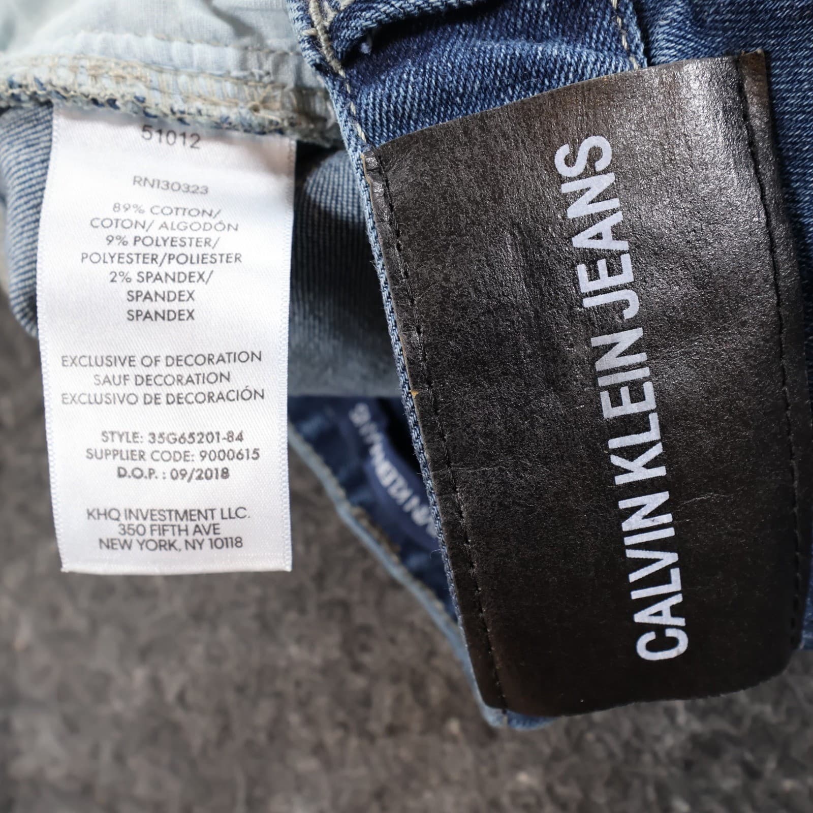 Calvin Klein Jeans Skinny Boys 20 Blue Cotton Blend Stretch Denim Casual - Thumbnail 8