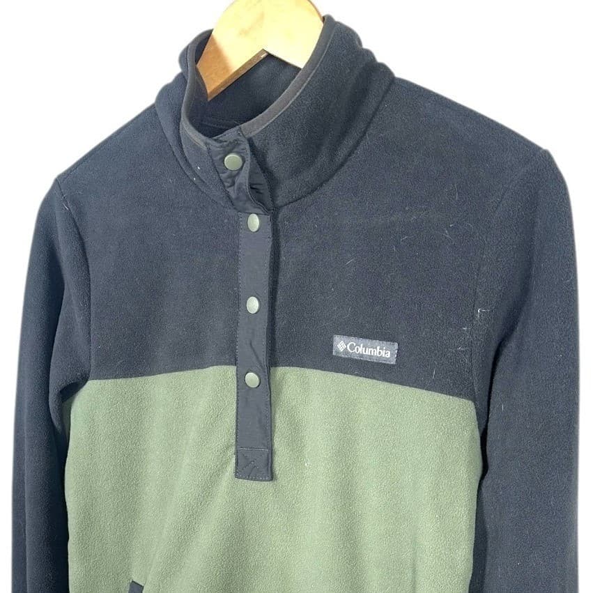 Columbia Men's Fleece Pullover Snap Neck Color Block Long Sleeve Size Small - Thumbnail 4