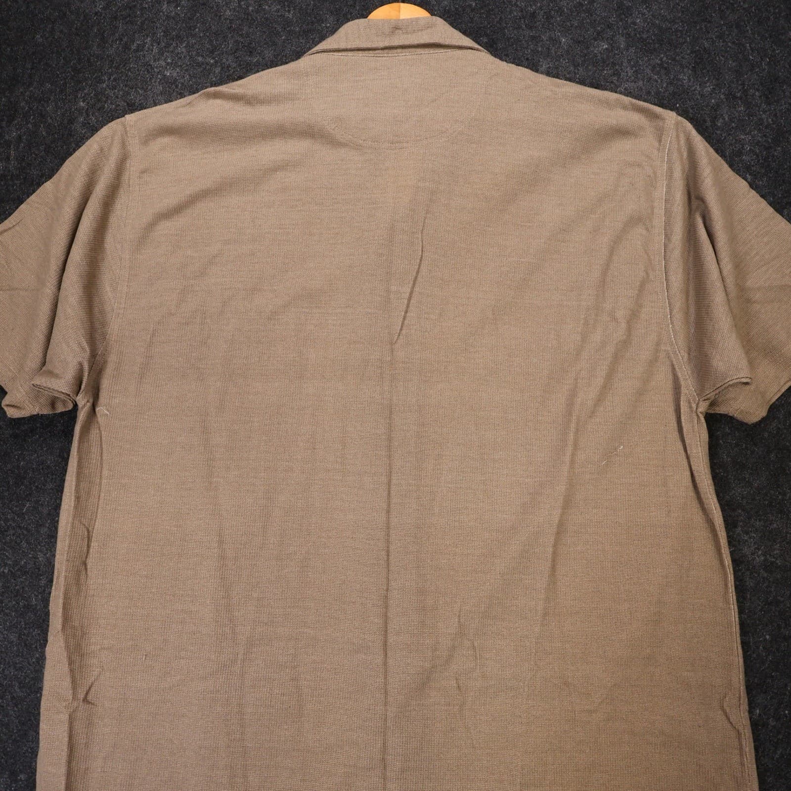 Van Heusen Button Up Mens XL Brown Excellent Vintage Floral Knit Camp Shirt - Thumbnail 5