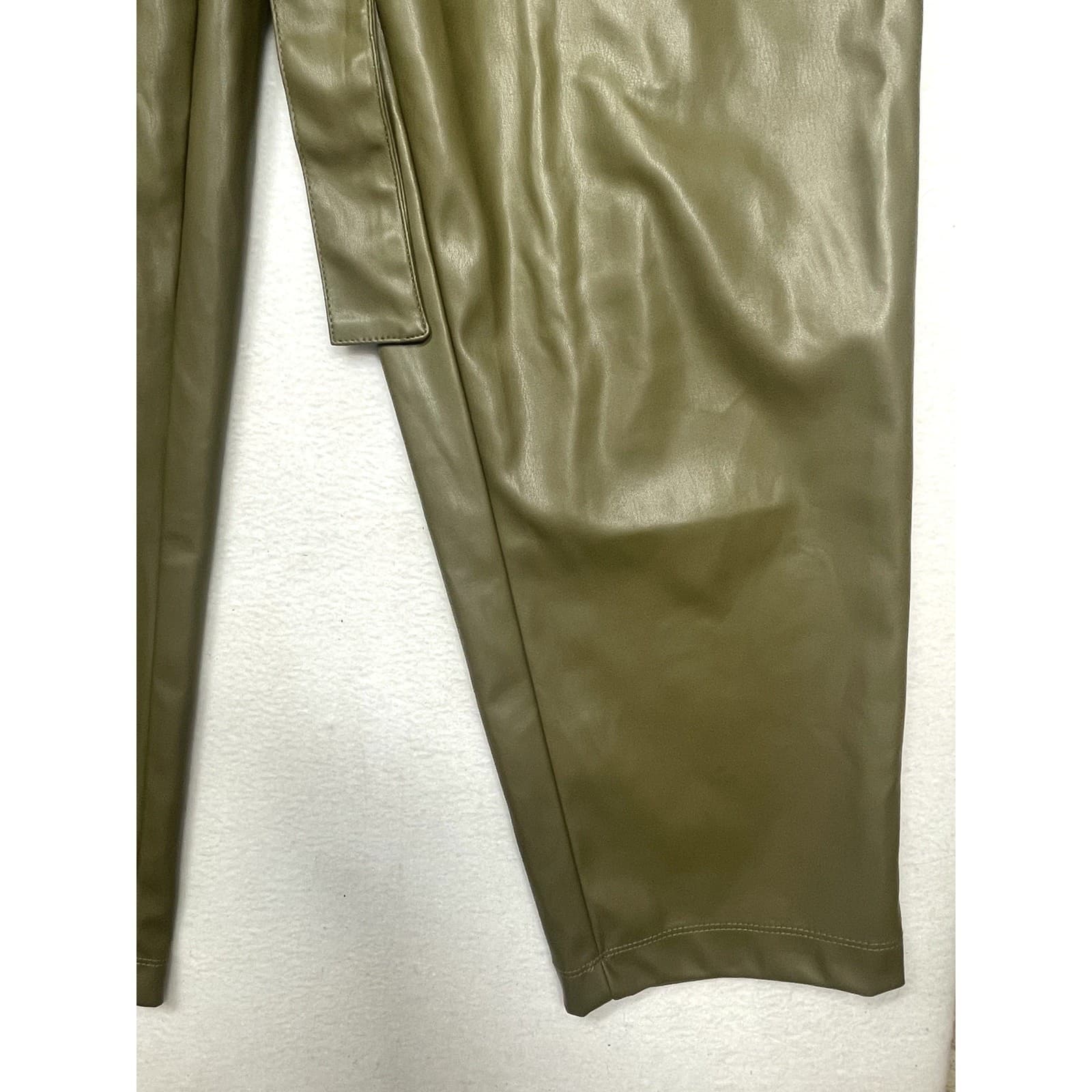 Who What Wear Women's Faux Paperbag Leather Pants - Size 6 - Thumbnail 4