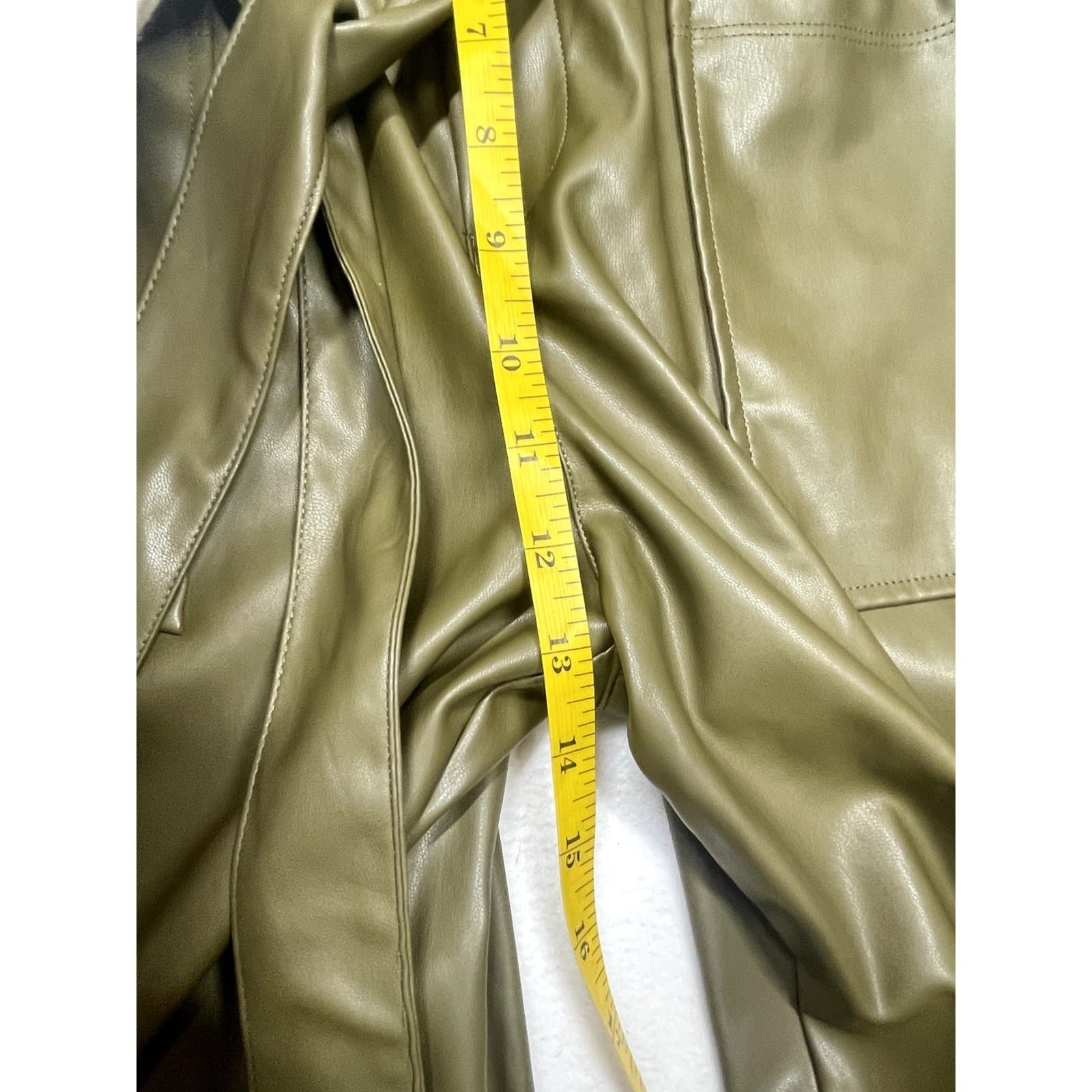 Who What Wear Women's Faux Paperbag Leather Pants - Size 6 - Thumbnail 8