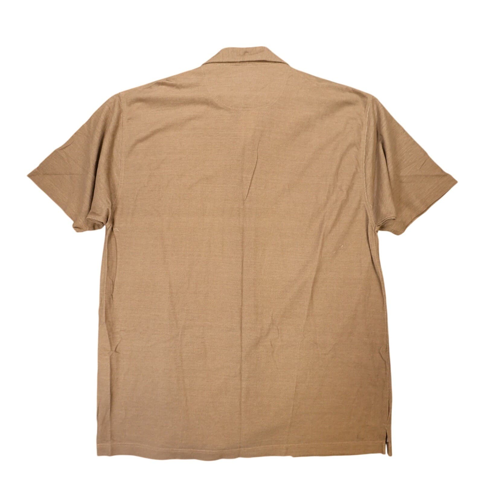 Van Heusen Button Up Mens XL Brown Excellent Vintage Floral Knit Camp Shirt - Thumbnail 2