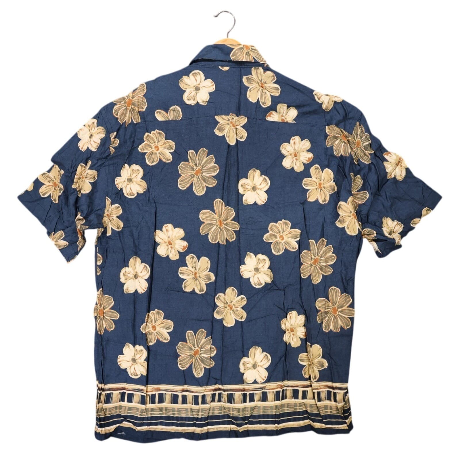 Van Heusen Button Up Shirt Mens XL New Vintage Floral Rayon Short Sleeve - Thumbnail 2