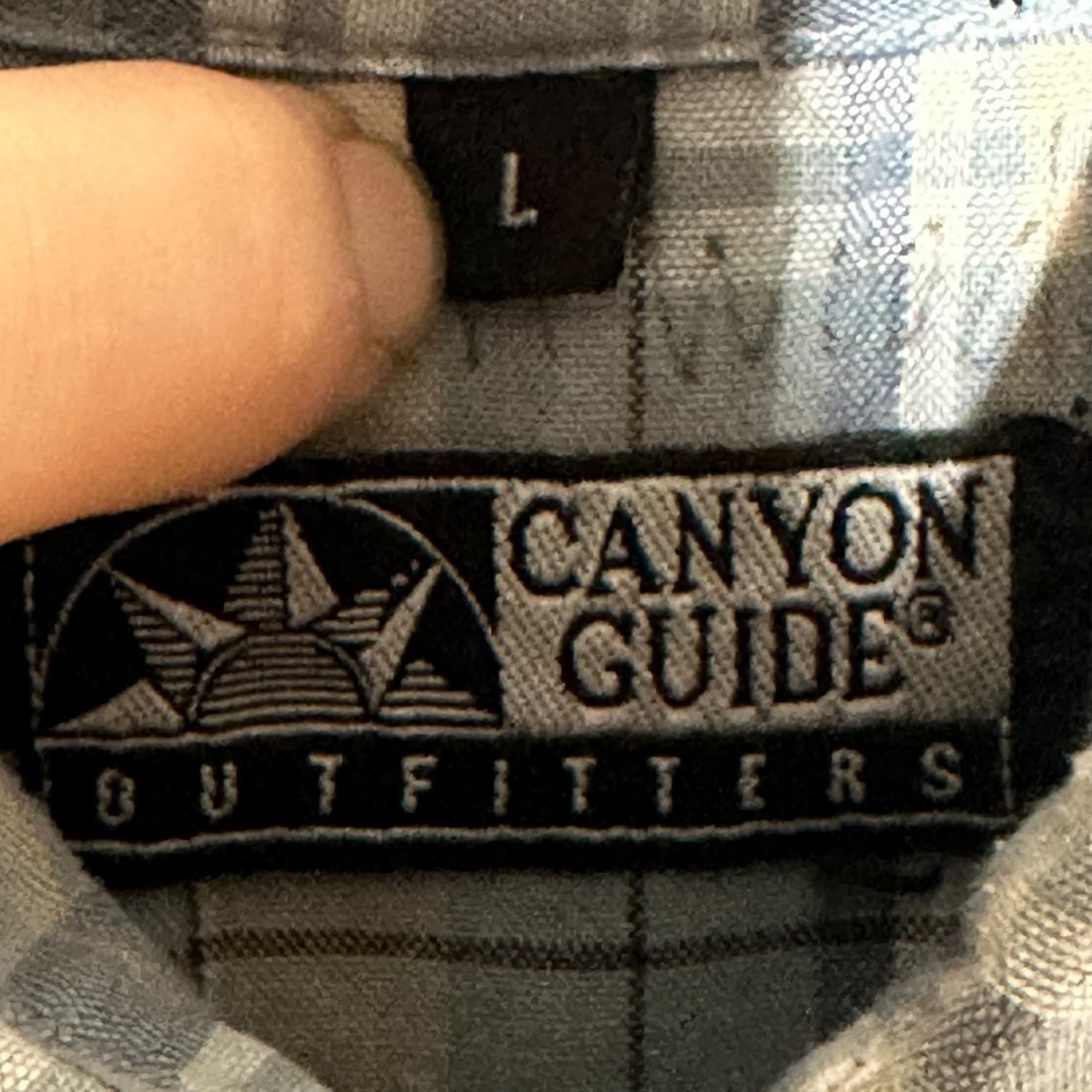 Canyon Guide Outfitters Men’s Plaid Short Sleeve Button-Down Shirt Blue L - Thumbnail 4