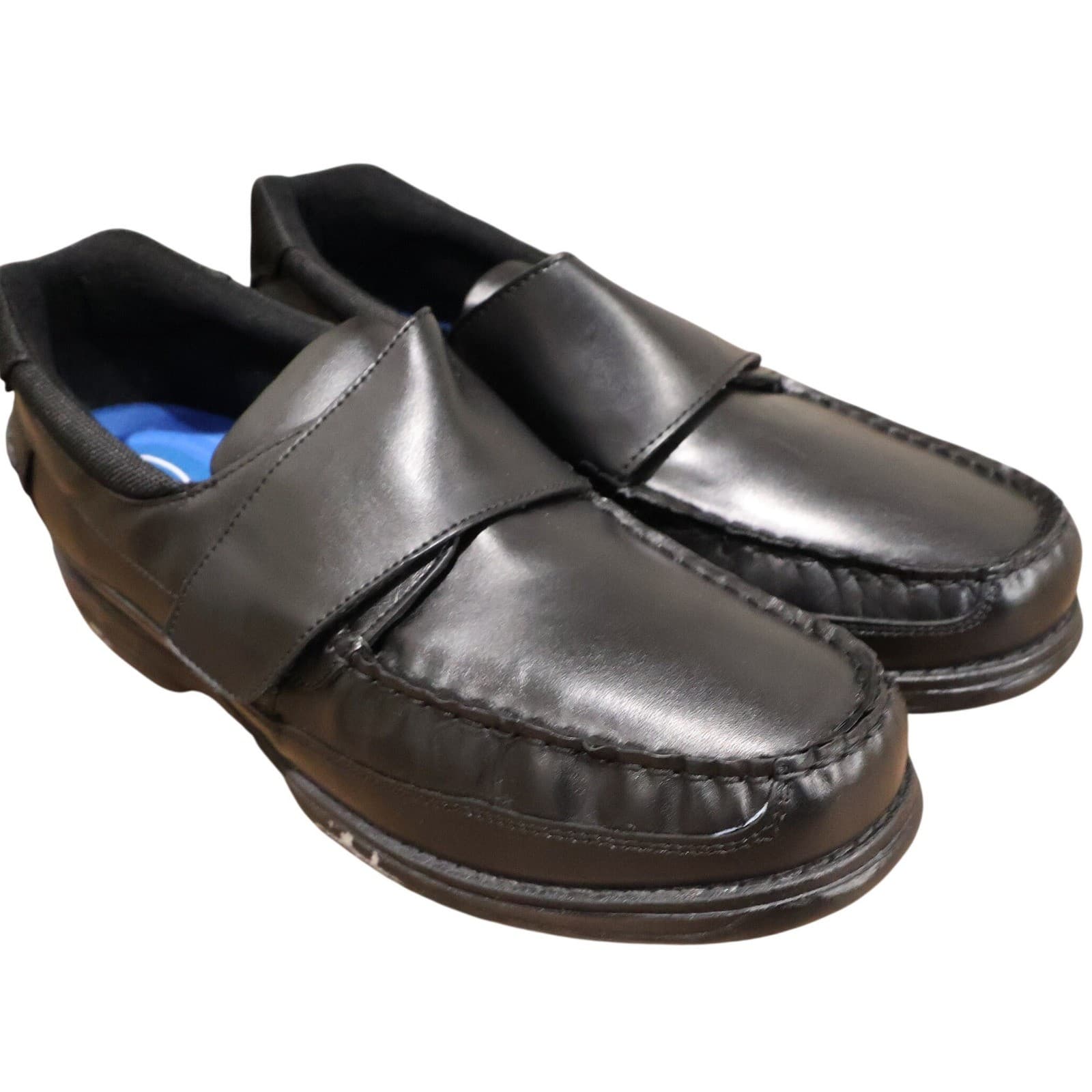 Dr. Scholl's 401 One Strap Mens 13D Black New Hook and Loop Comfort Shoes - Thumbnail 2