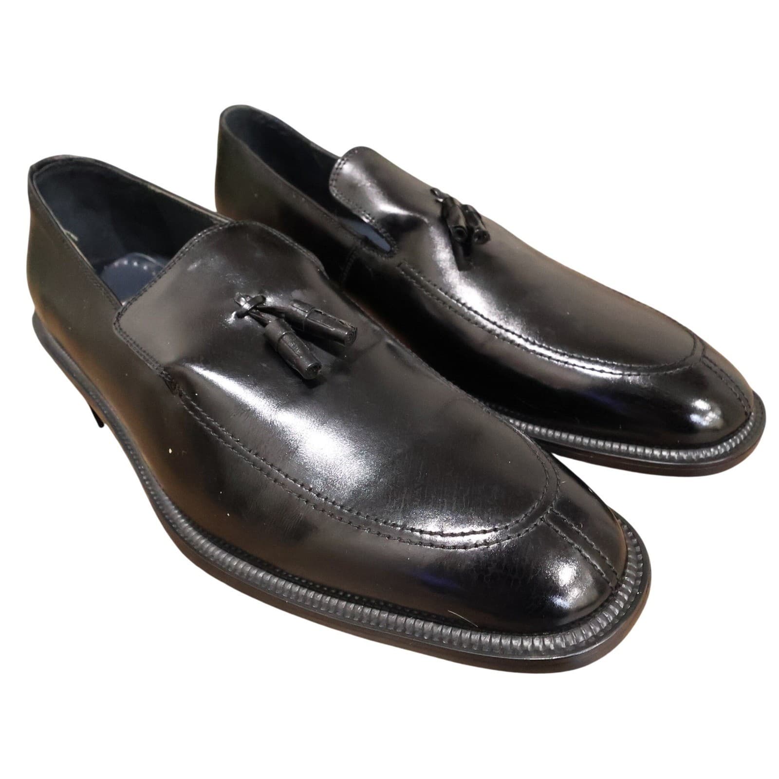 Pierre Cardin Michael Loafers Mens Size 13 Black New Tassel Shoes - Thumbnail 2