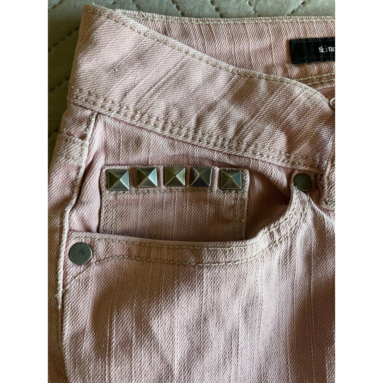Ana Womens Soft Pink Straight Jeans Size 10 - Thumbnail 6