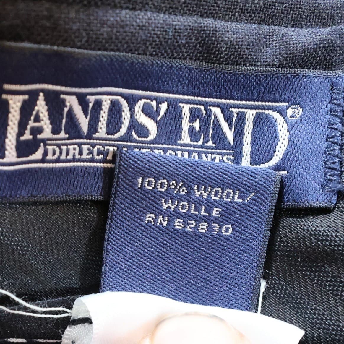Lands End Dress Pants Mens 44 Gray Wool Pleated Front Straight Leg - Thumbnail 7