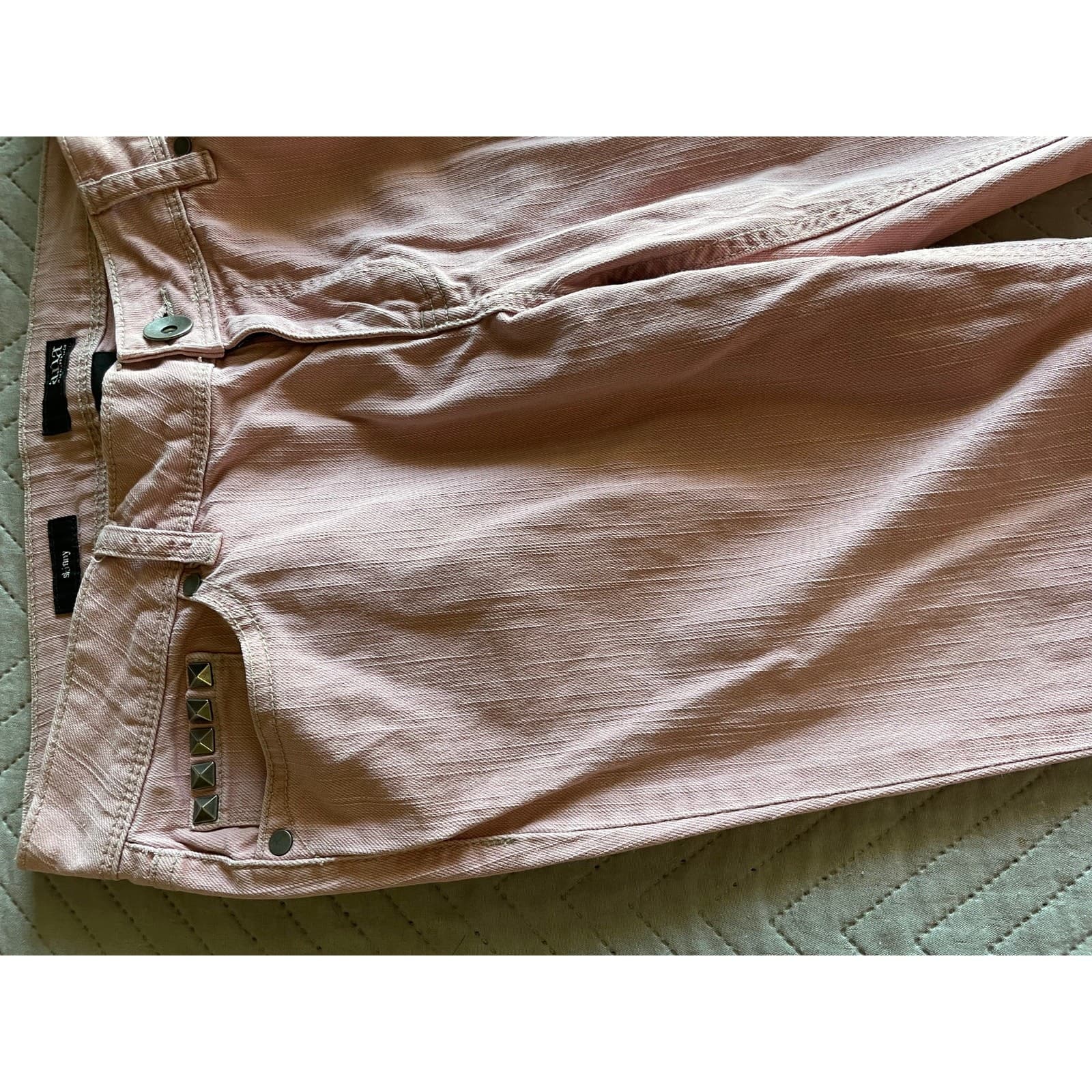 Ana Womens Soft Pink Straight Jeans Size 10 - Thumbnail 4