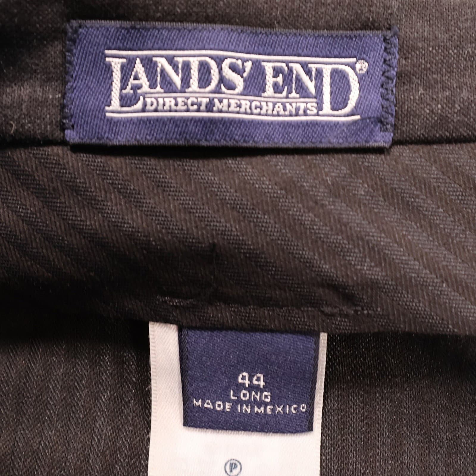 Lands' End Dress Pants Mens 44 Gray 100% Wool Pleated - Thumbnail 6