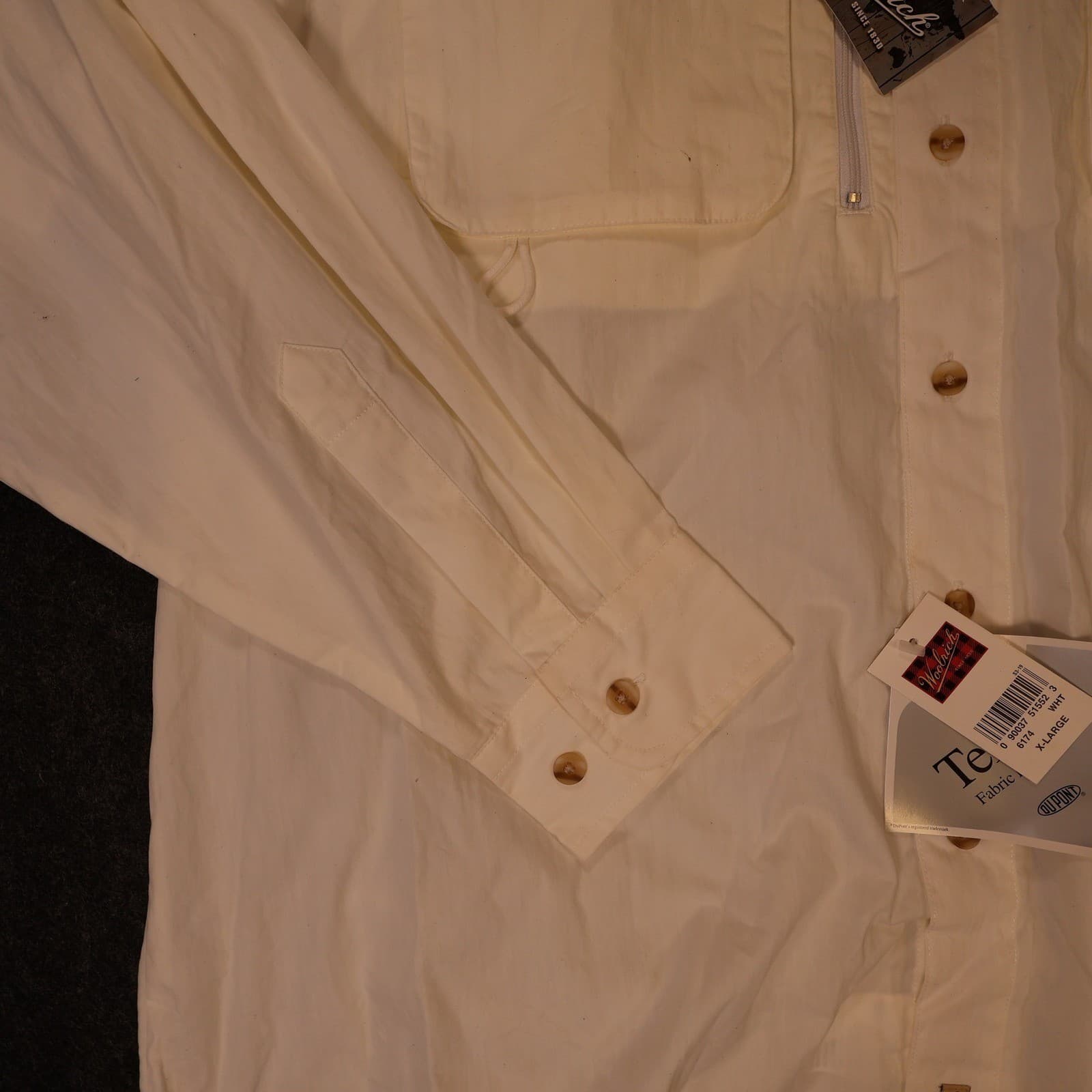 Woolrich Fishing Shirt Mens XL White New Vintage Travel Outfitter Button Up - Thumbnail 4
