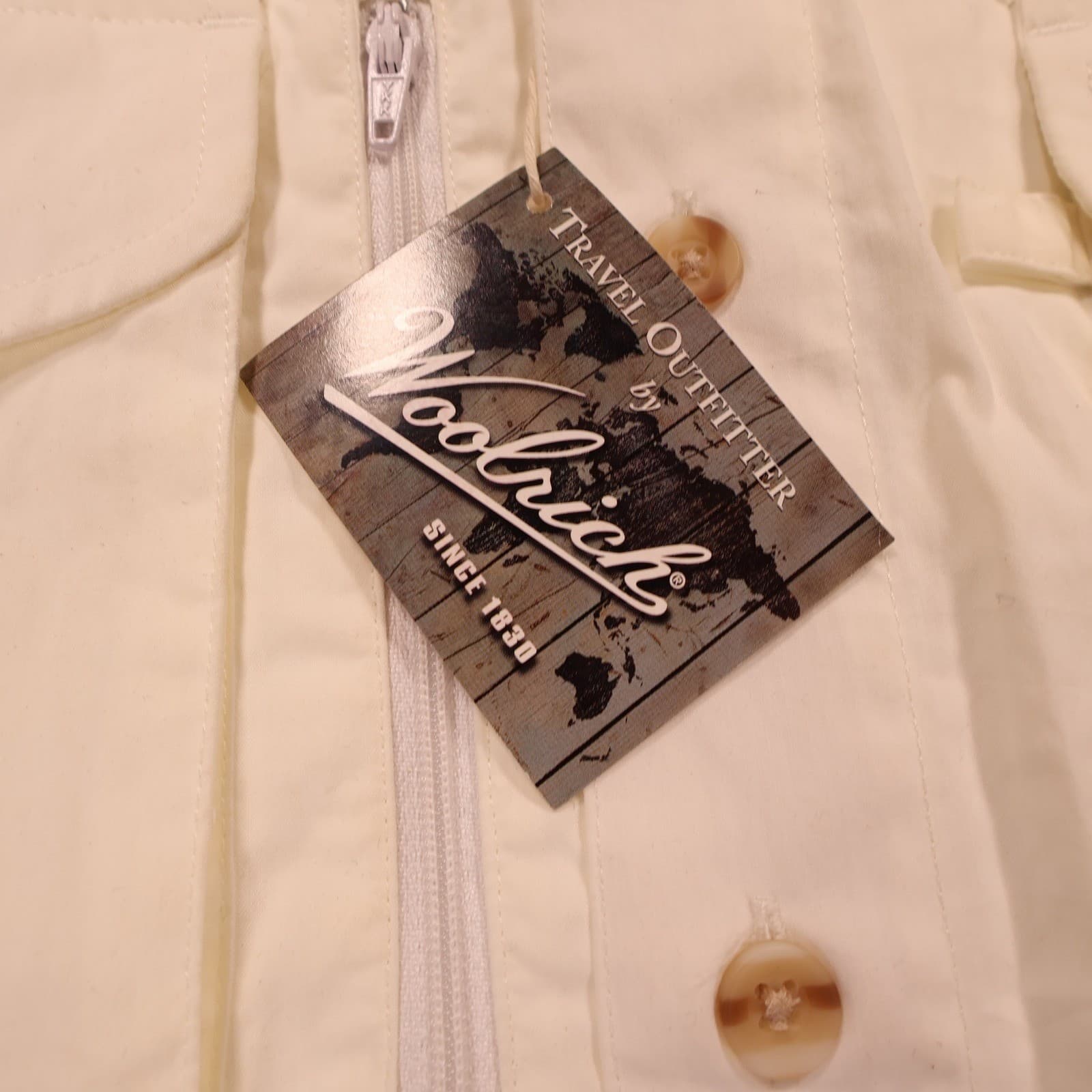 Woolrich Fishing Shirt Mens XL White New Vintage Travel Outfitter Button Up - Thumbnail 6