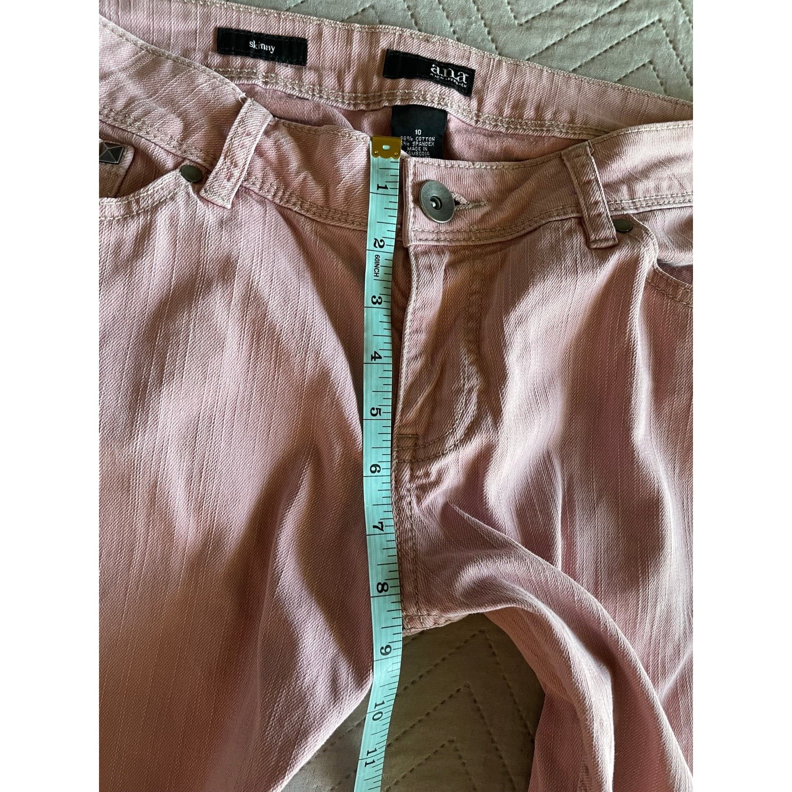Ana Womens Soft Pink Straight Jeans Size 10 - Thumbnail 8