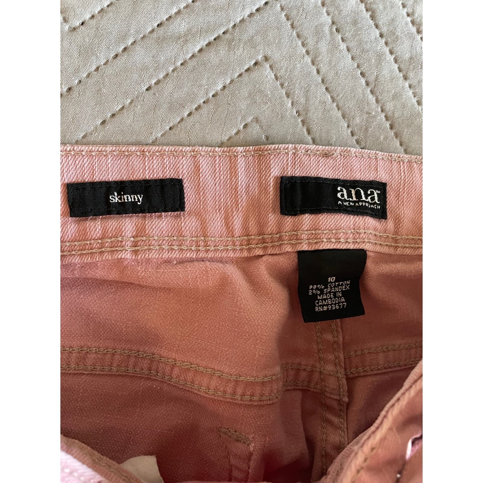 Ana Womens Soft Pink Straight Jeans Size 10 - Thumbnail 5