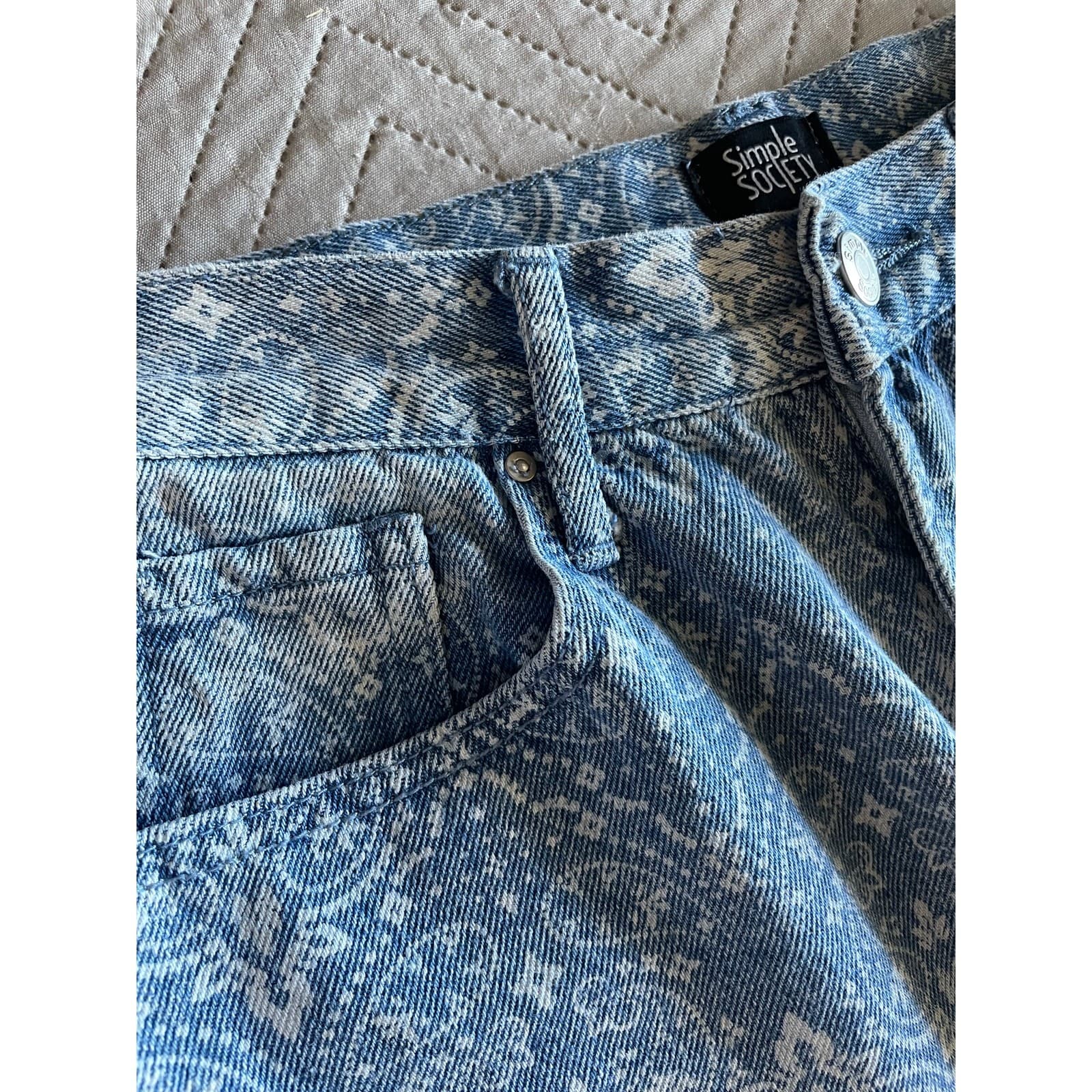Simple Society Womens Paisley Jeans Size 5 - Thumbnail 4