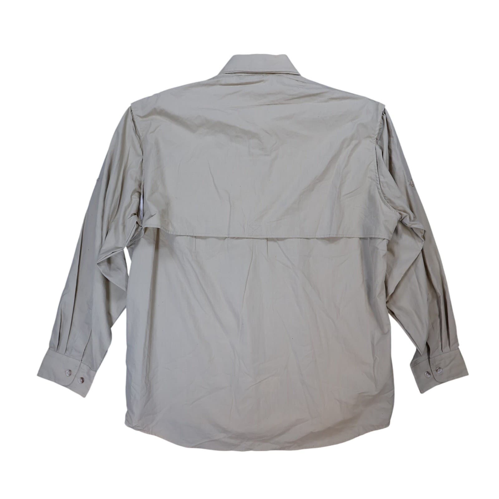 Woolrich Fishing Shirt Mens XL Tan New Vintage Teflon Coated - Thumbnail 2