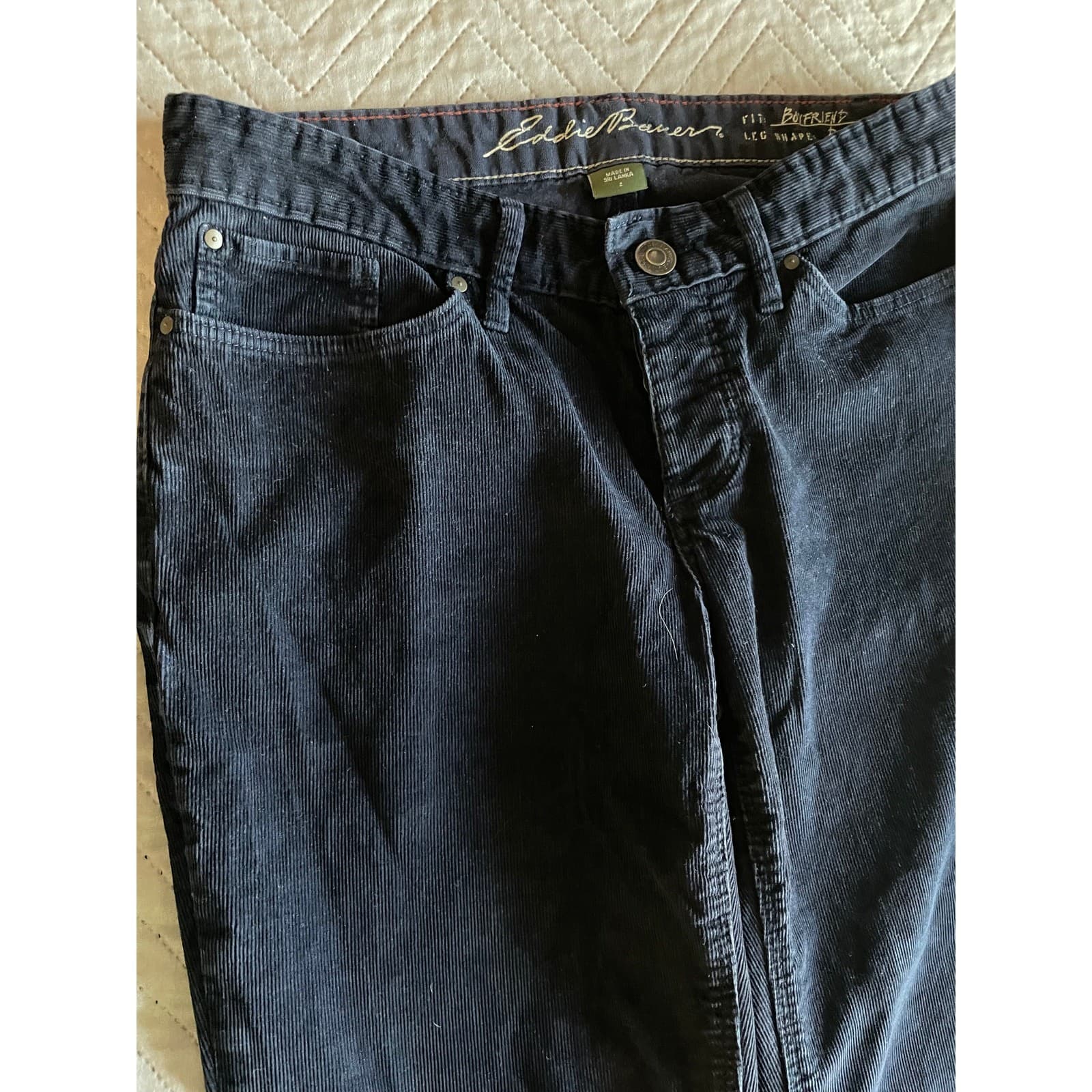 Eddie Bauer Womens Black Corduroy Size 2 - Thumbnail 5